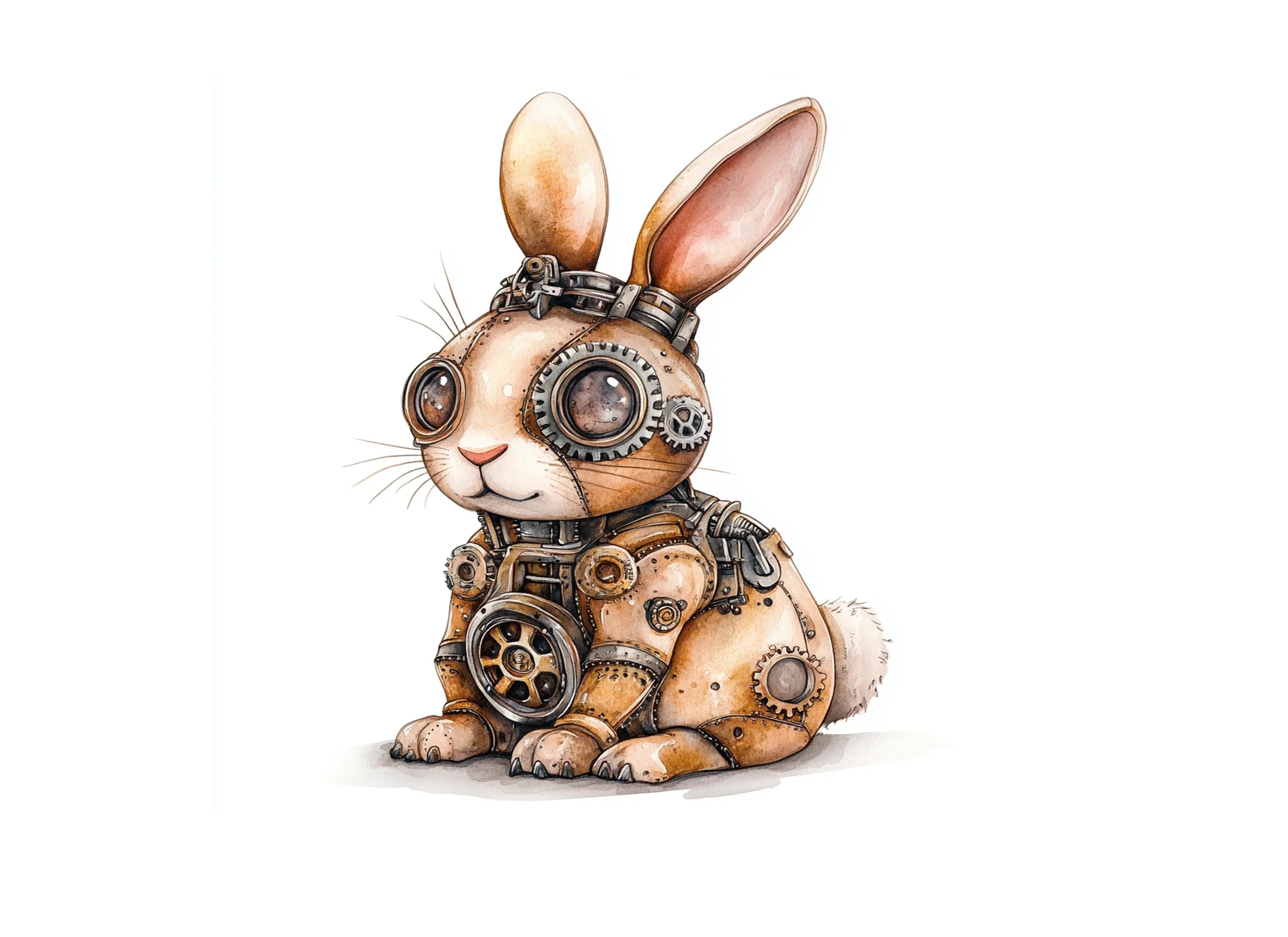 Steampunk Bunnies Clipart Bundle