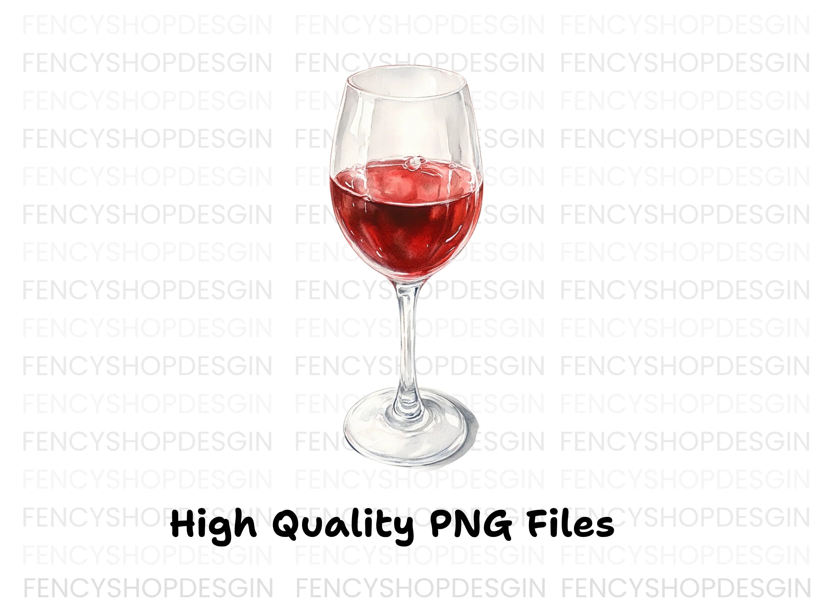 Elegant Red Wine Glass Clipart Bundle