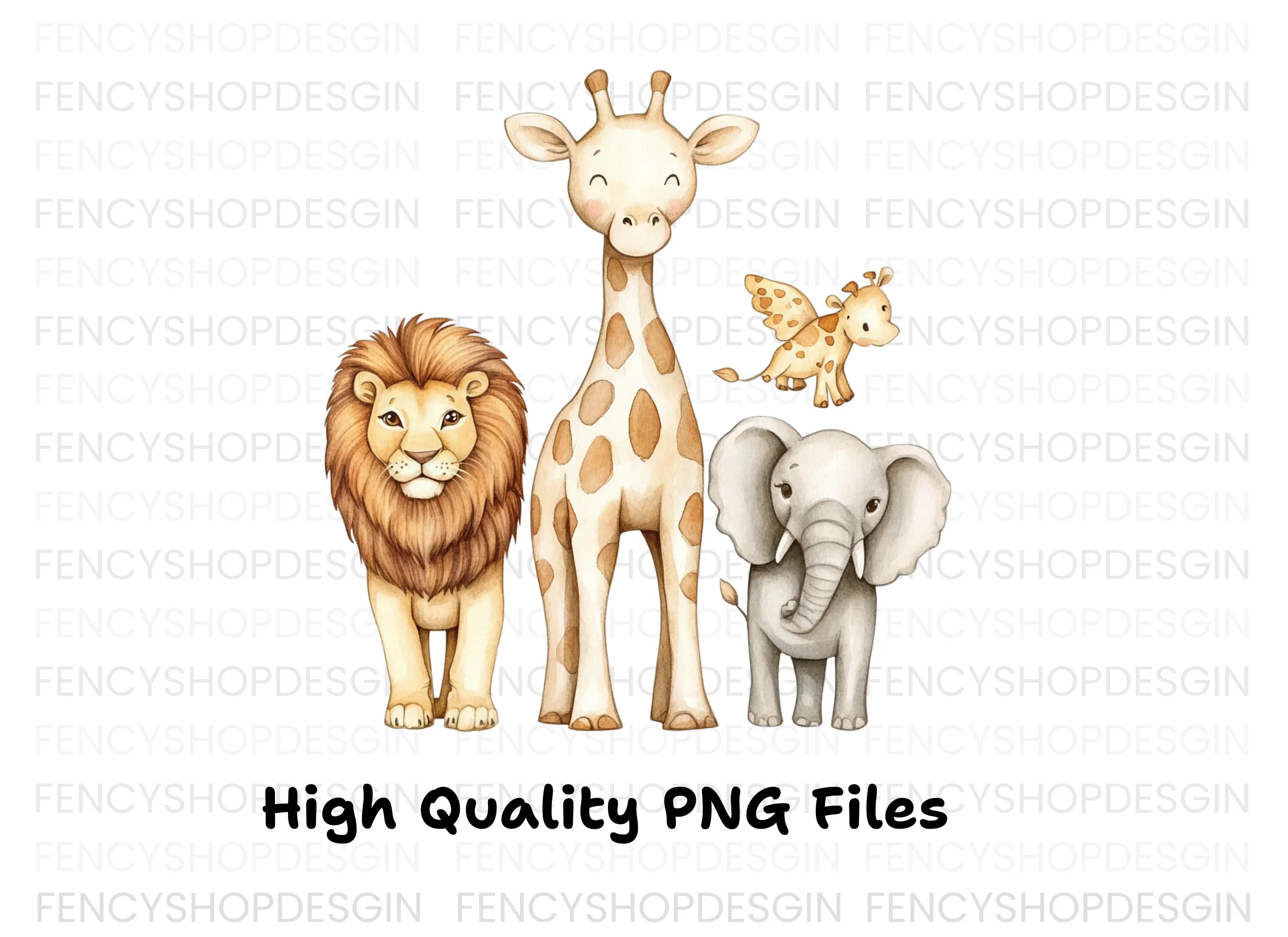 Charming Safari Animal Clipart Bundle
