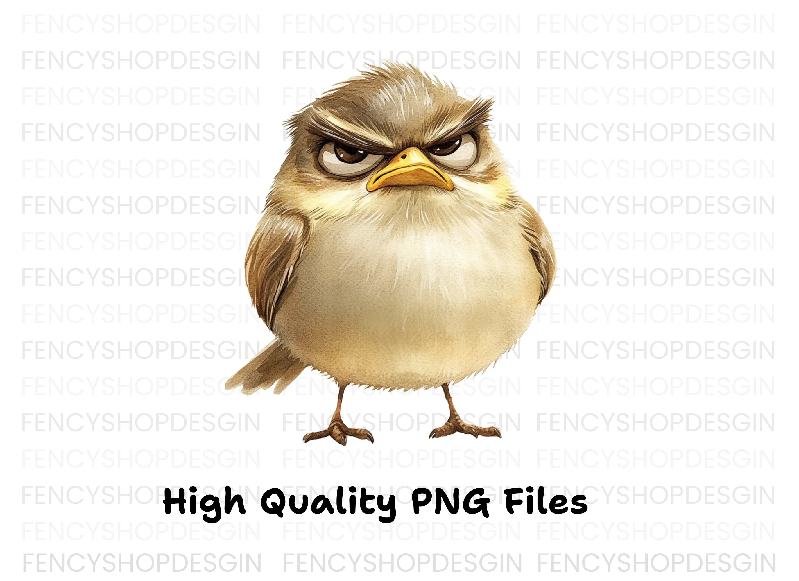 Grumpy Bird Clipart Bundle