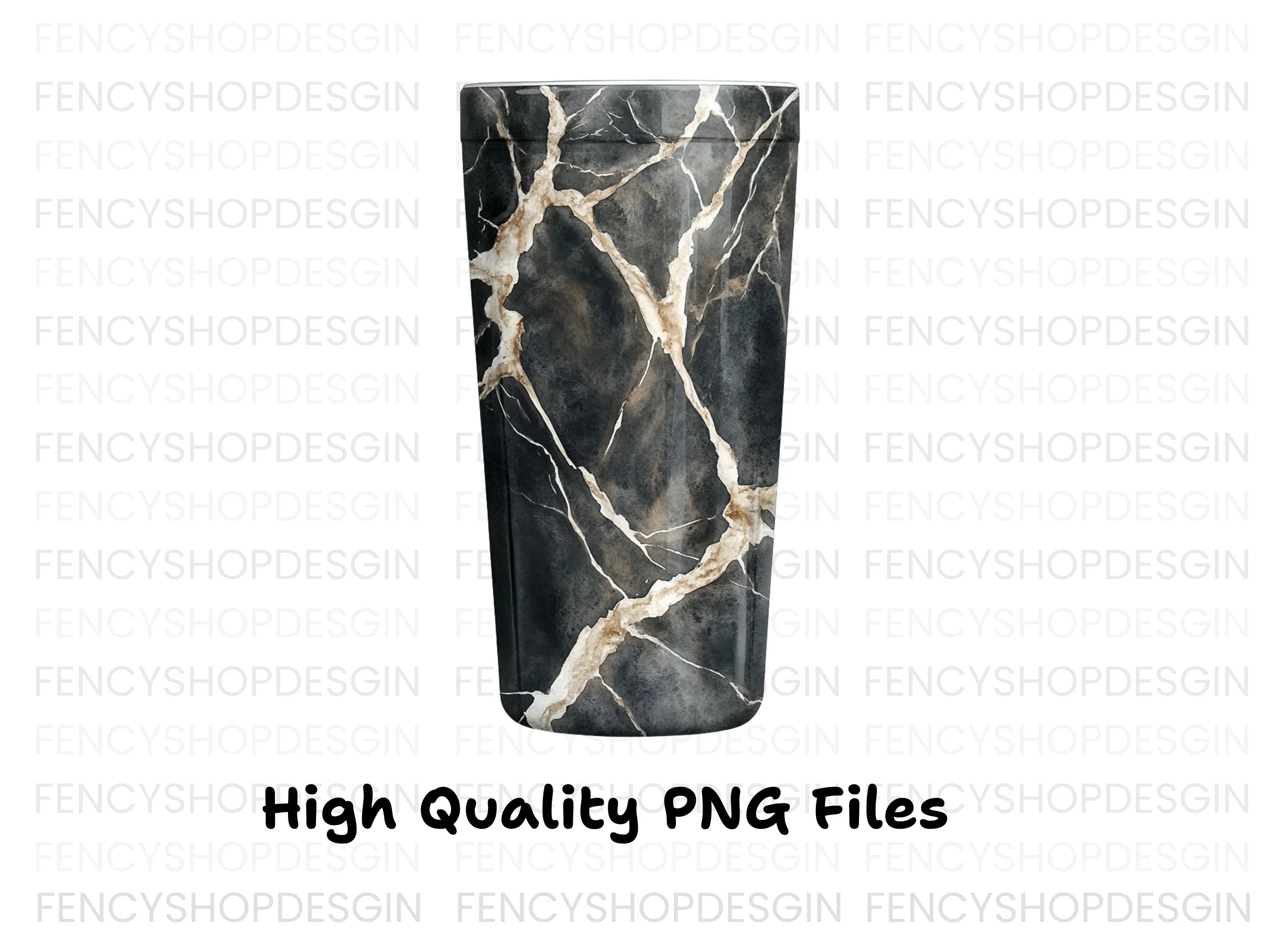 Black and Gold Marble Tumbler Clipart Bundle