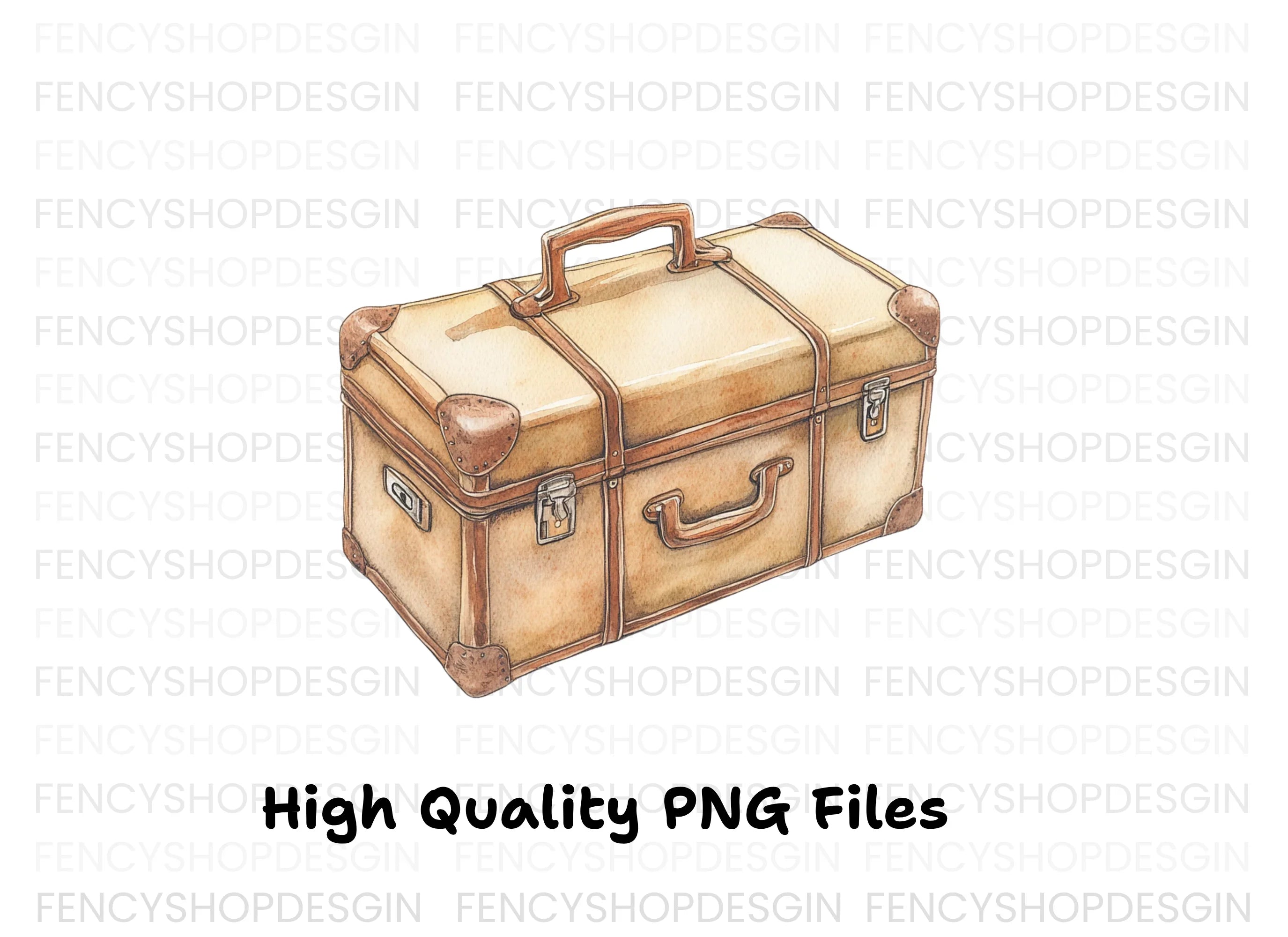 Vintage Suitcase Clipart Bundle