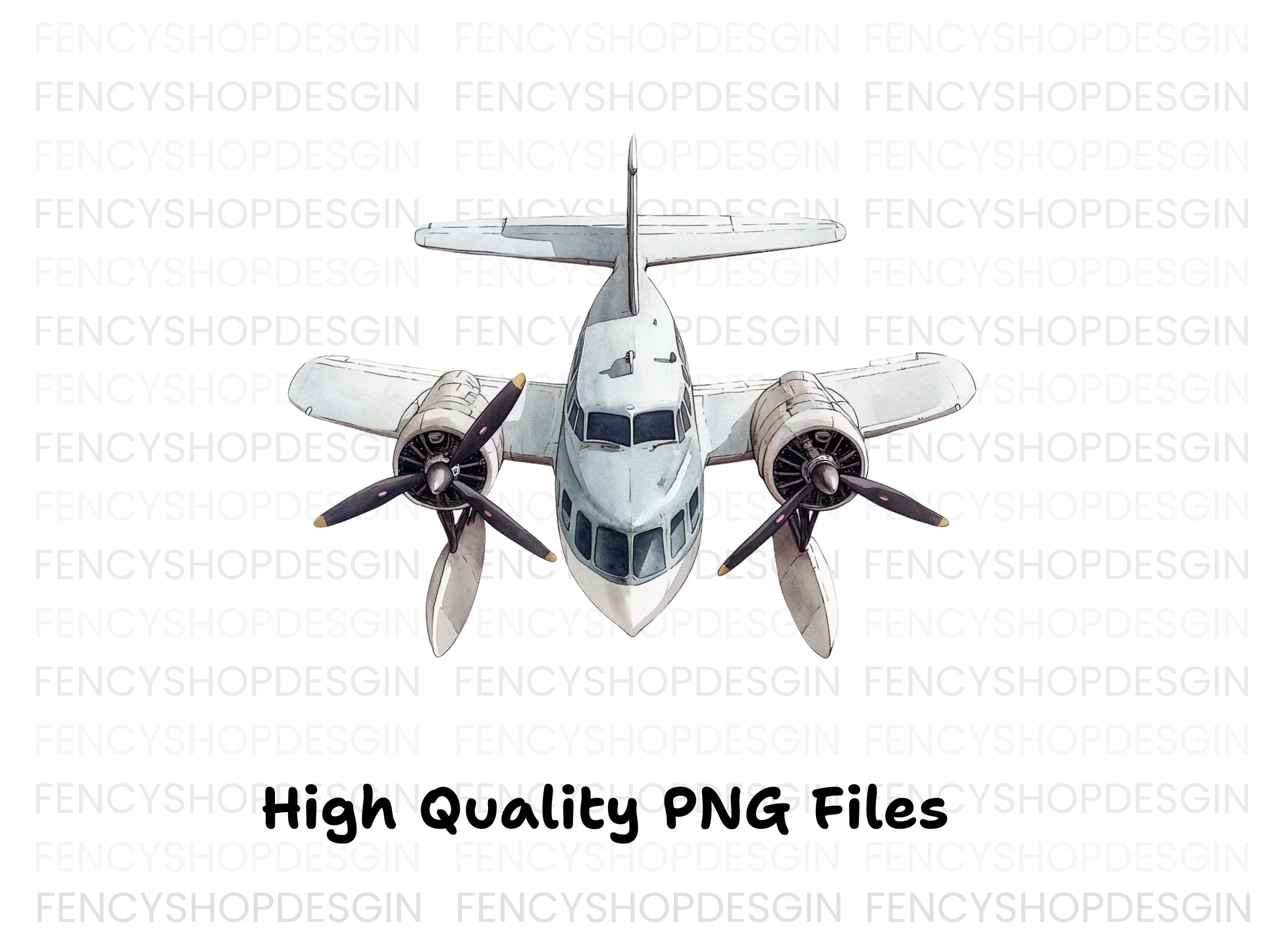 Top View Seaplane Clipart Bundle