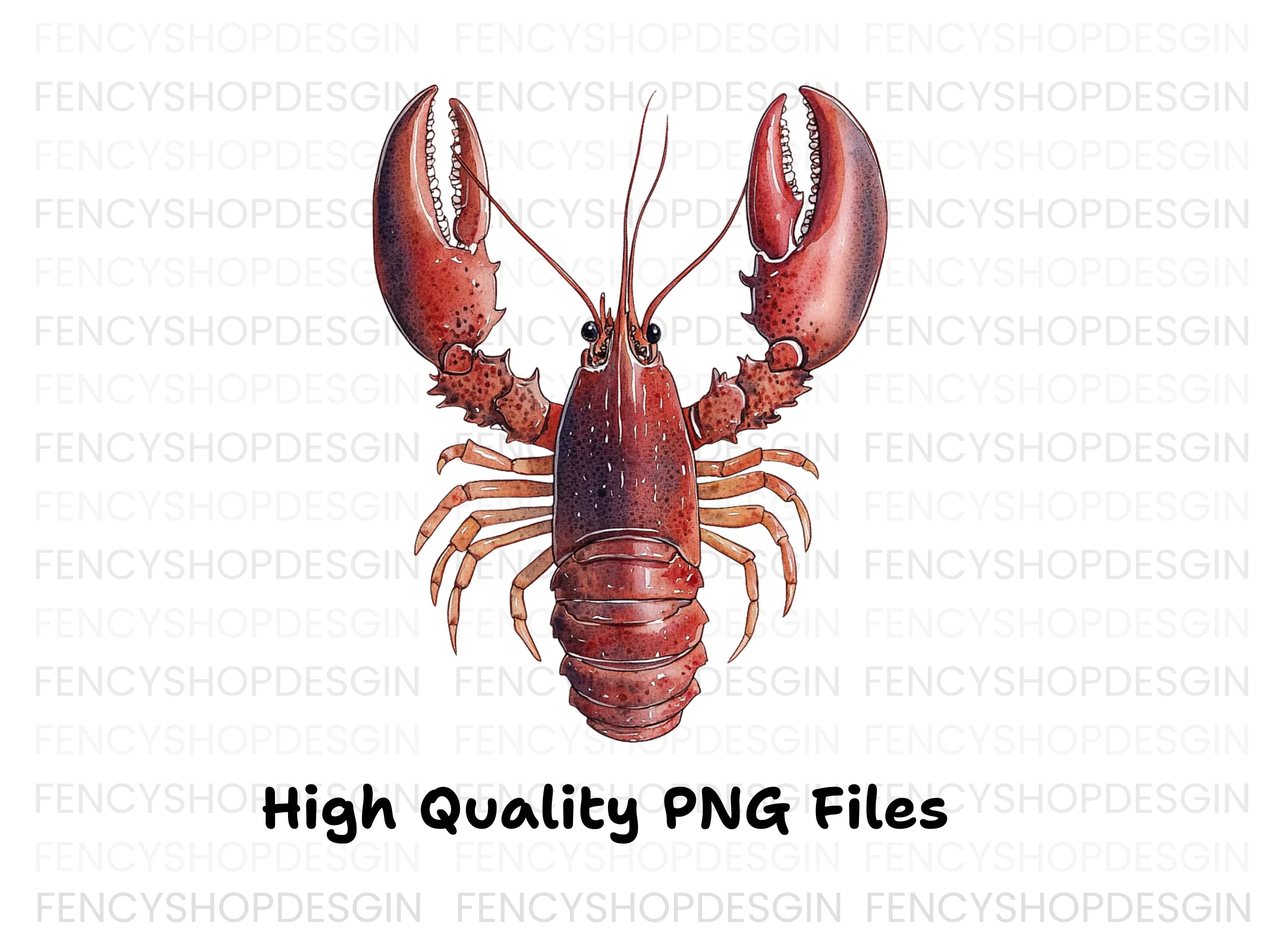 Realistic Red Lobster Clipart Bundle