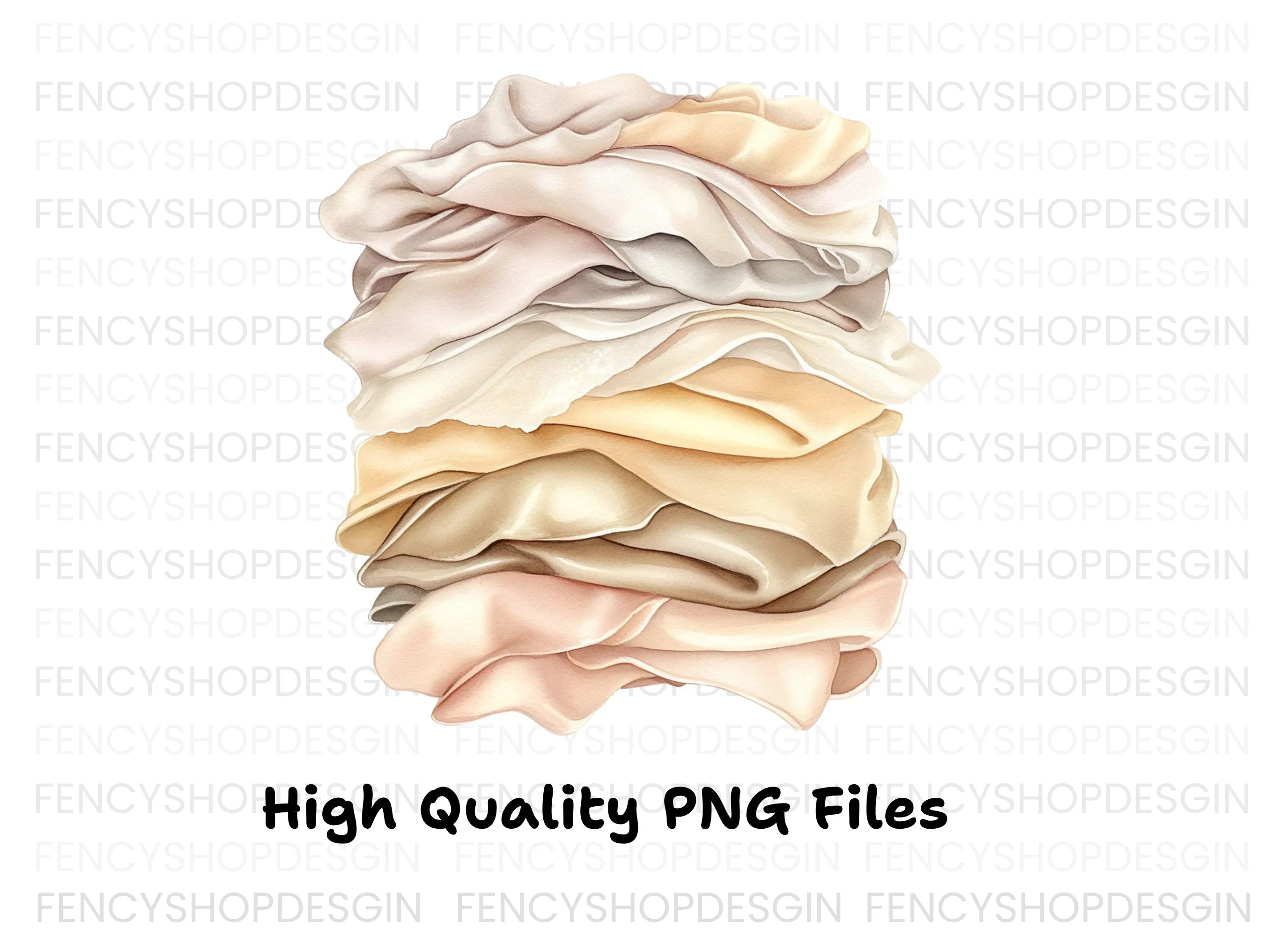 Stacked Fabric Clipart Bundle