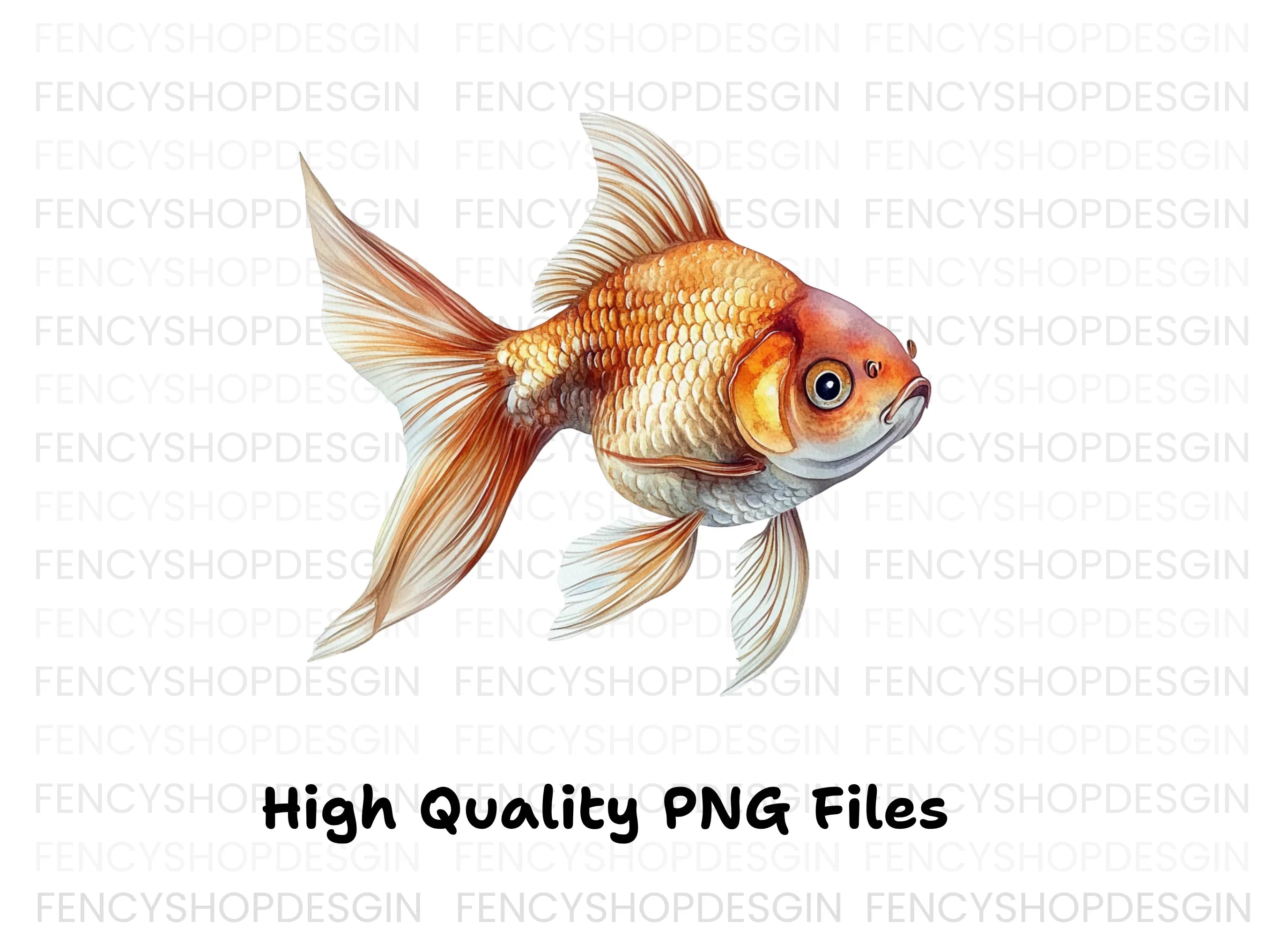 Golden Fish Clipart Bundle