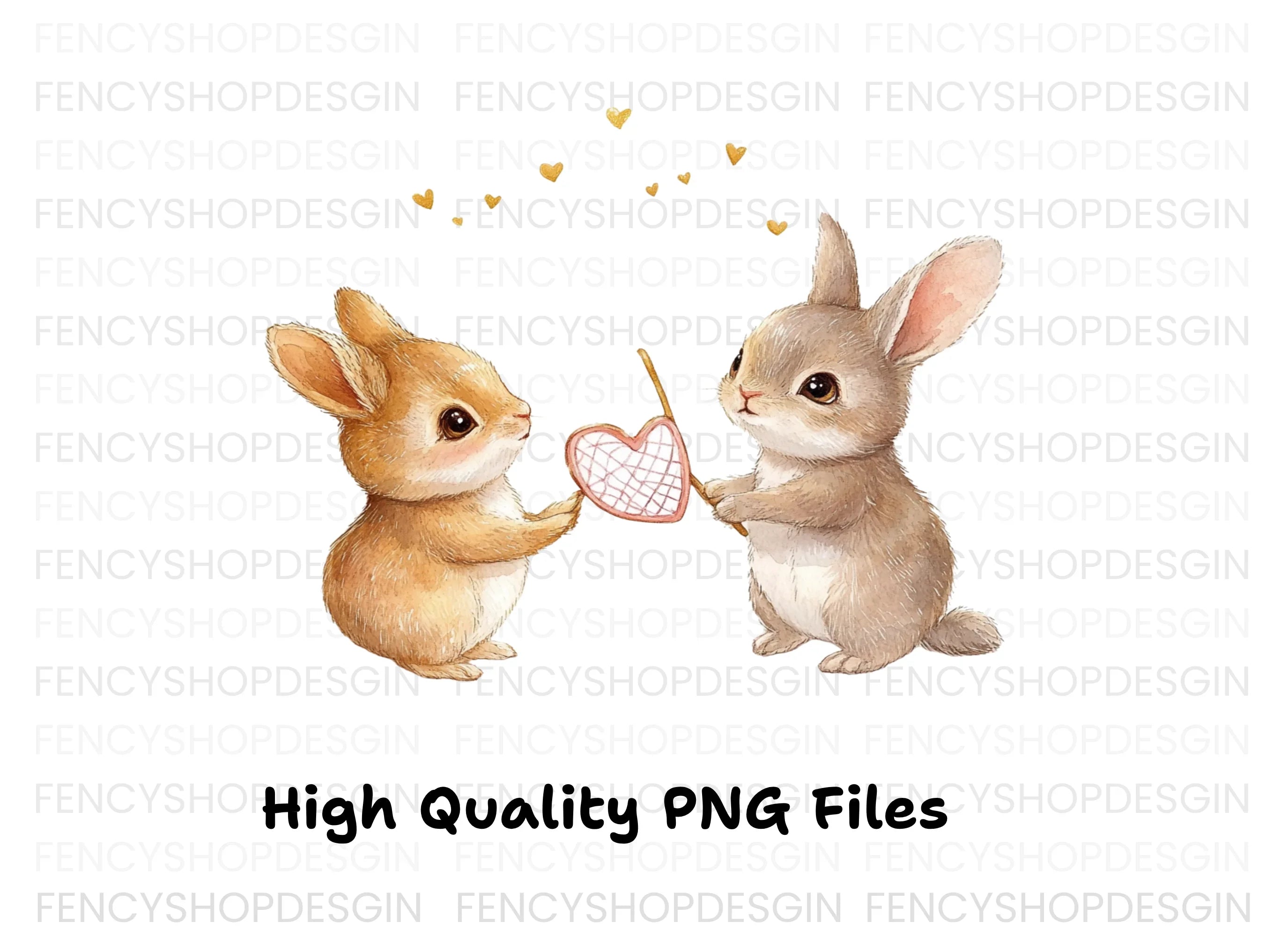 Adorable Bunny Love Clipart Bundle
