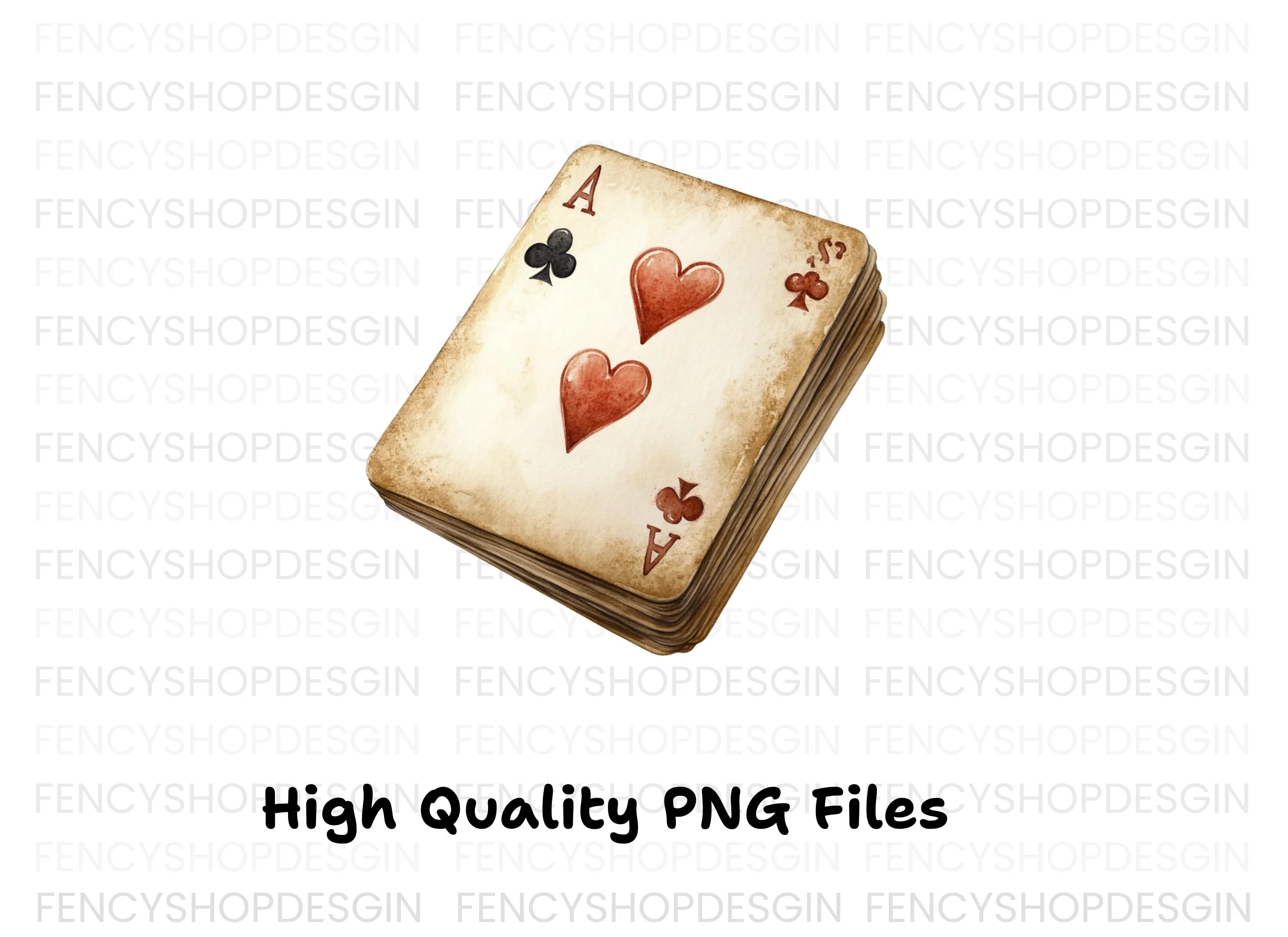 Vintage Ace Playing Card Clipart Bundle