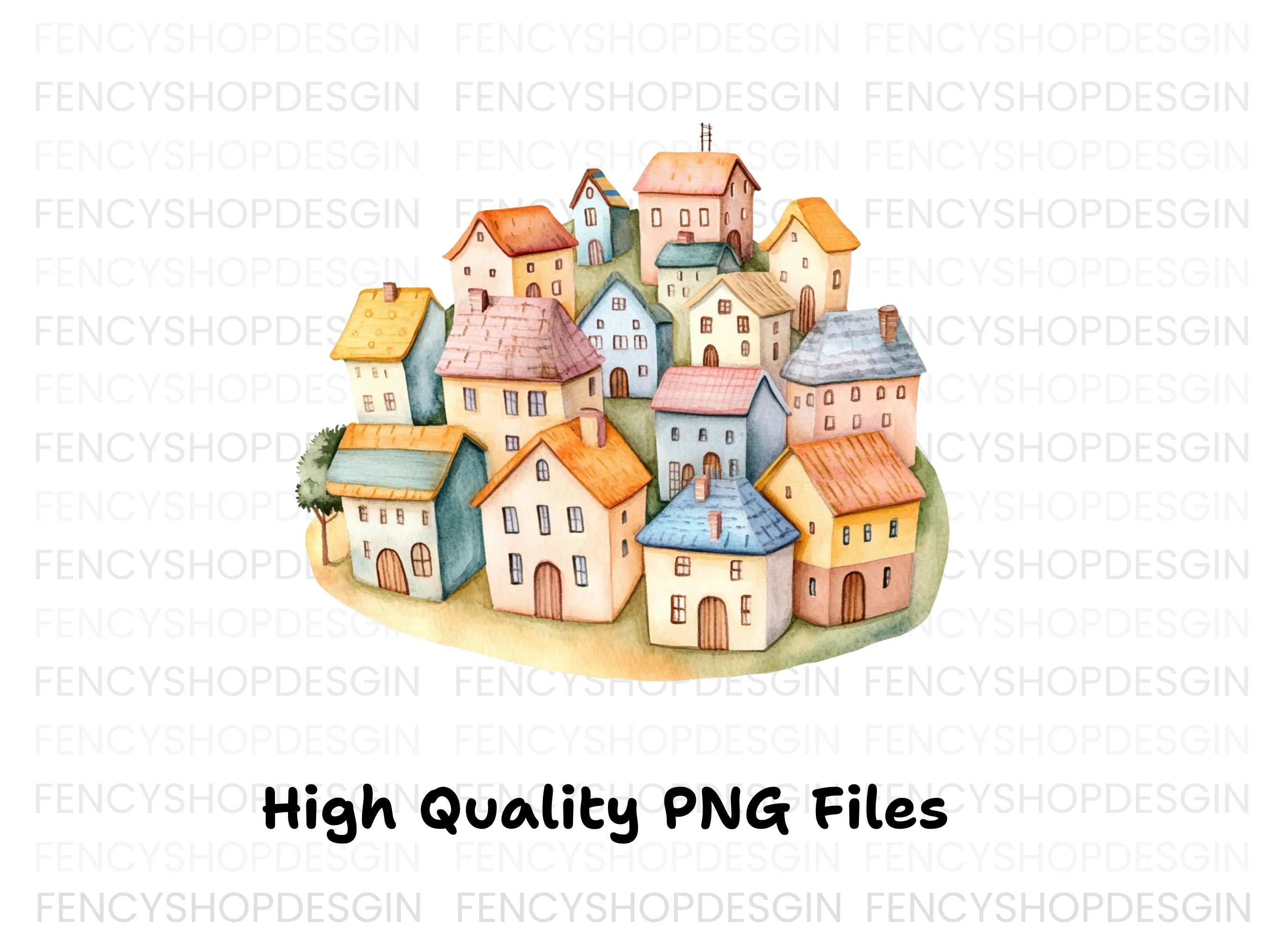 Charming Village Clipart Bundle
