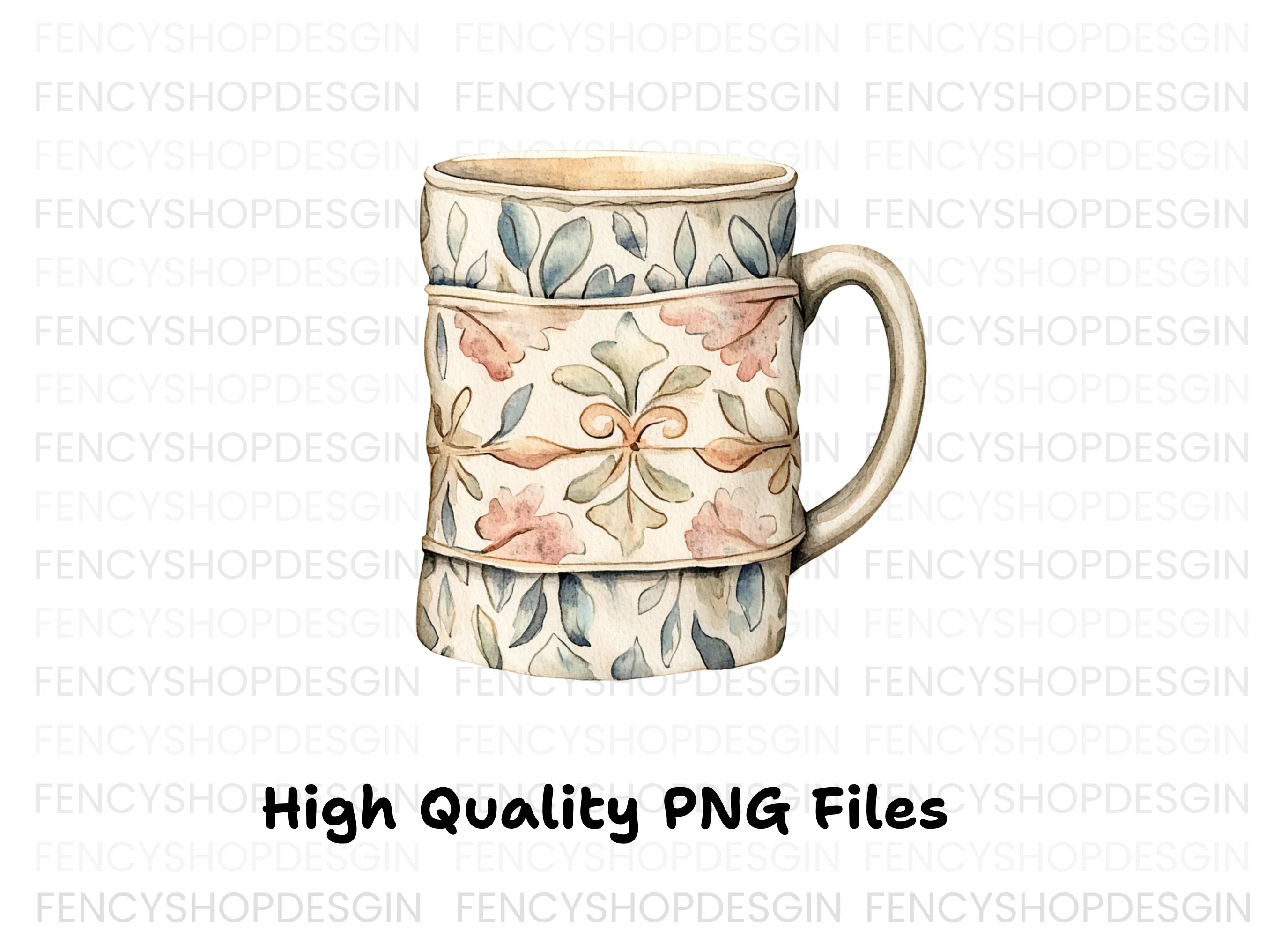 Decorative Floral Pattern Clipart Bundle