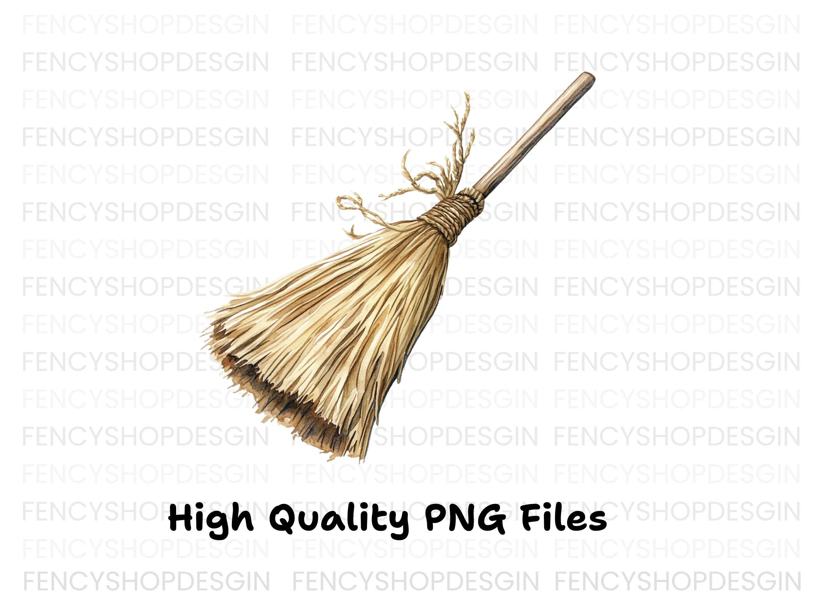 Rustic Broomstick Clipart Bundle