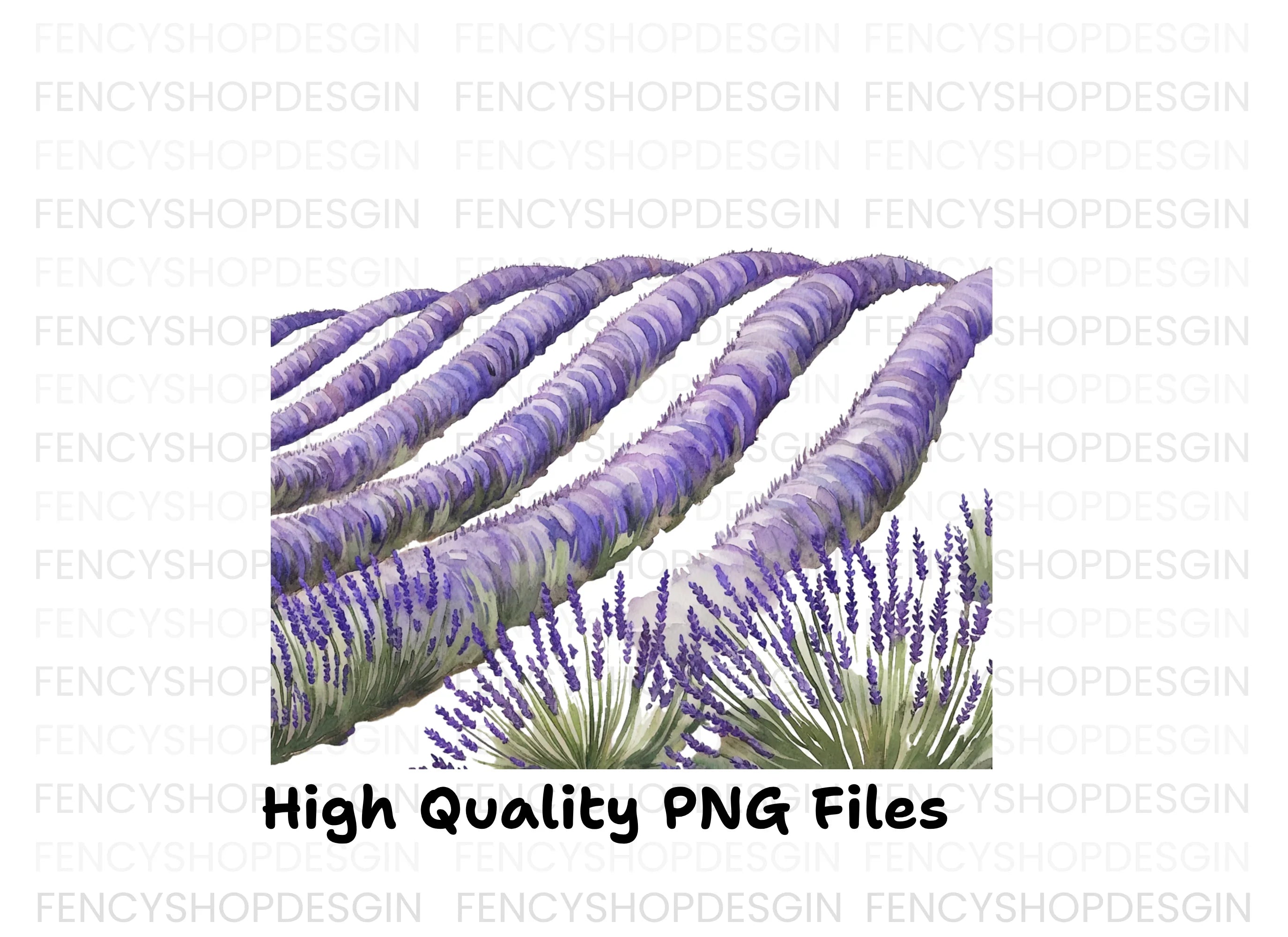 Stunning Lavender Field Clipart Bundle