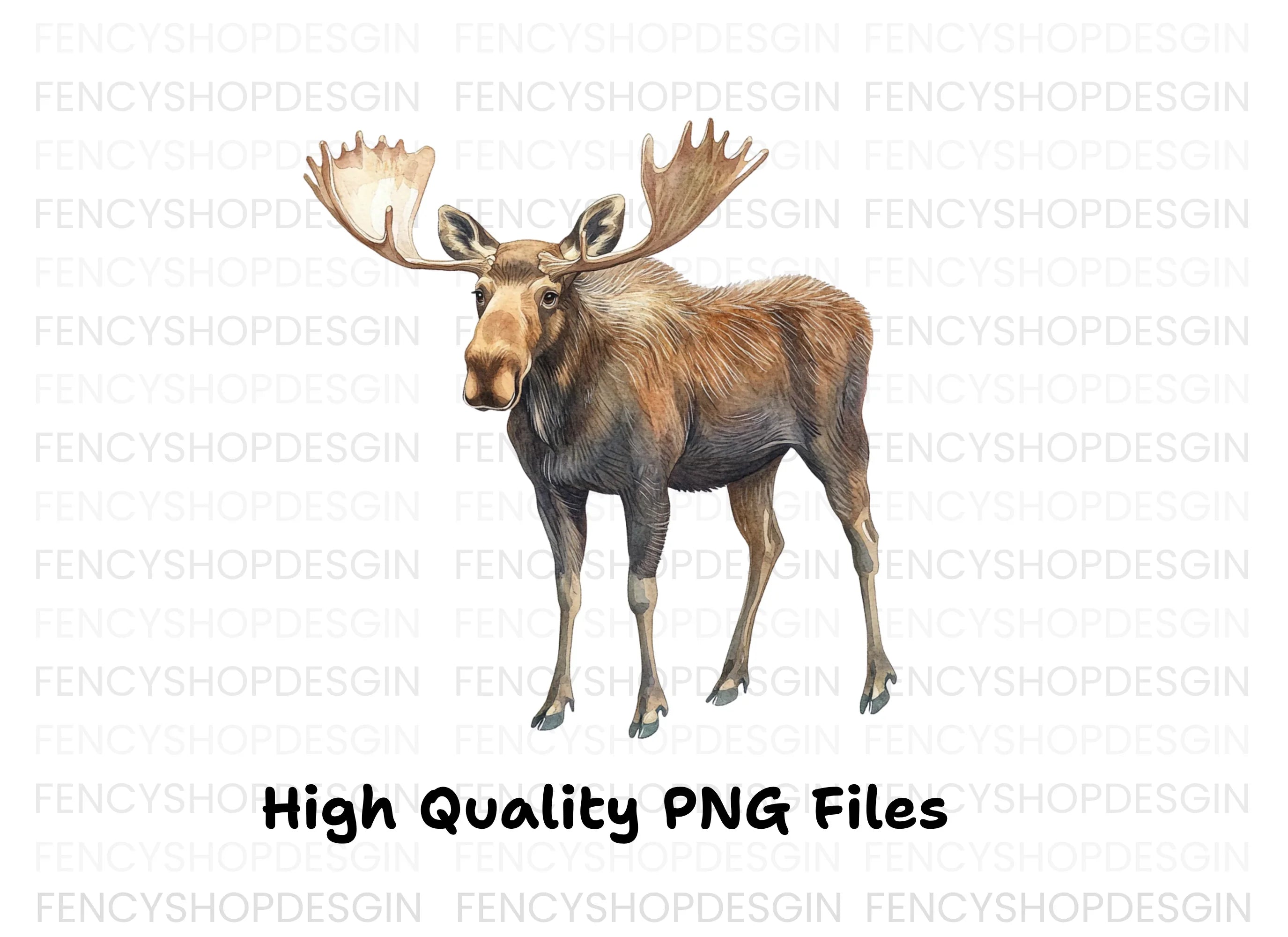 Three Moose Clipart Bundle