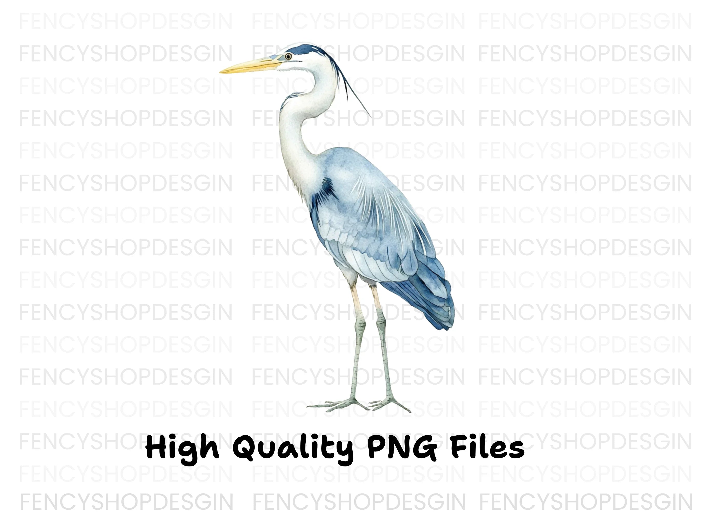 Elegant Heron Bird Clipart Bundle