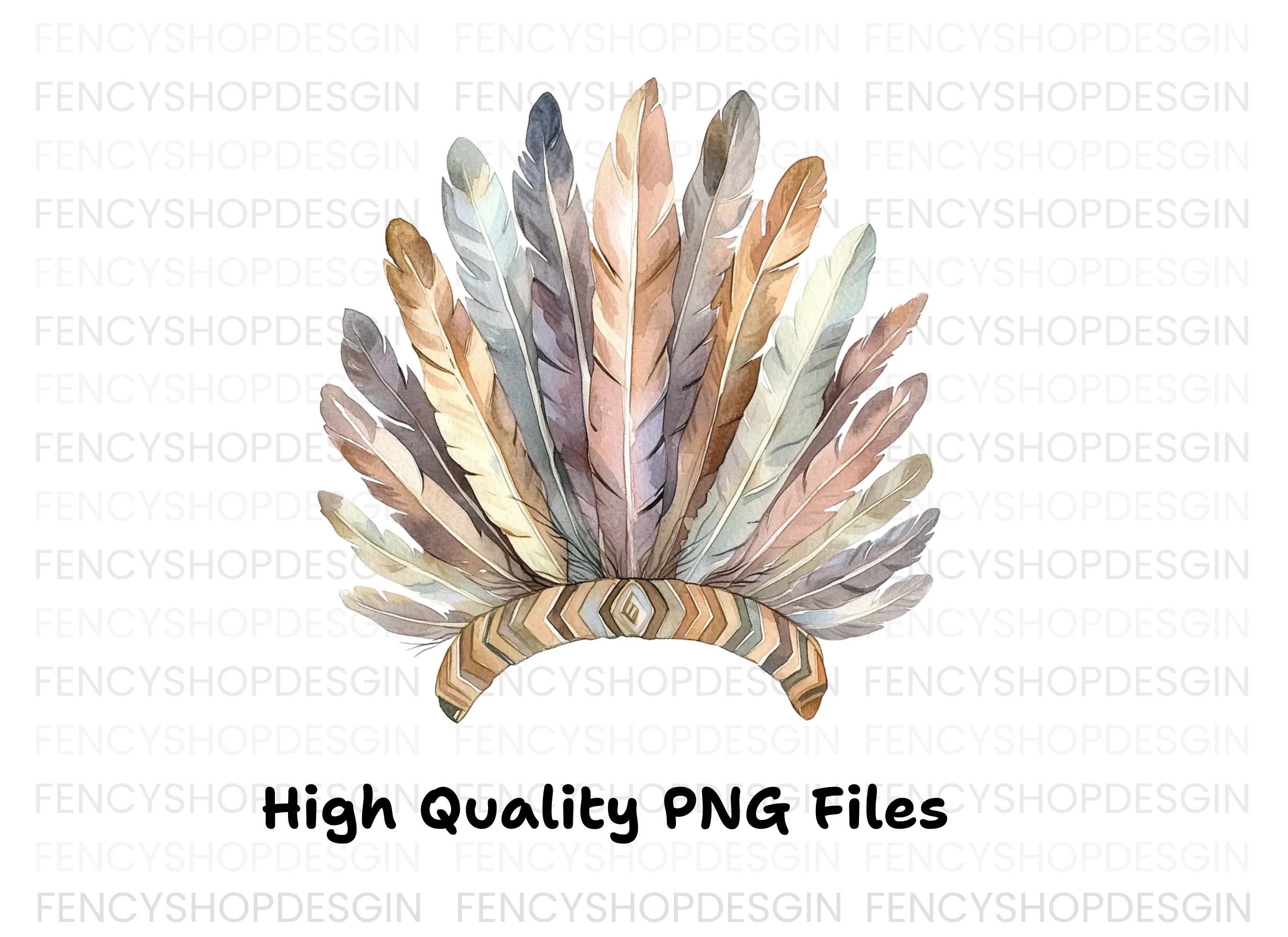 Native American Headdress Clipart Bundle