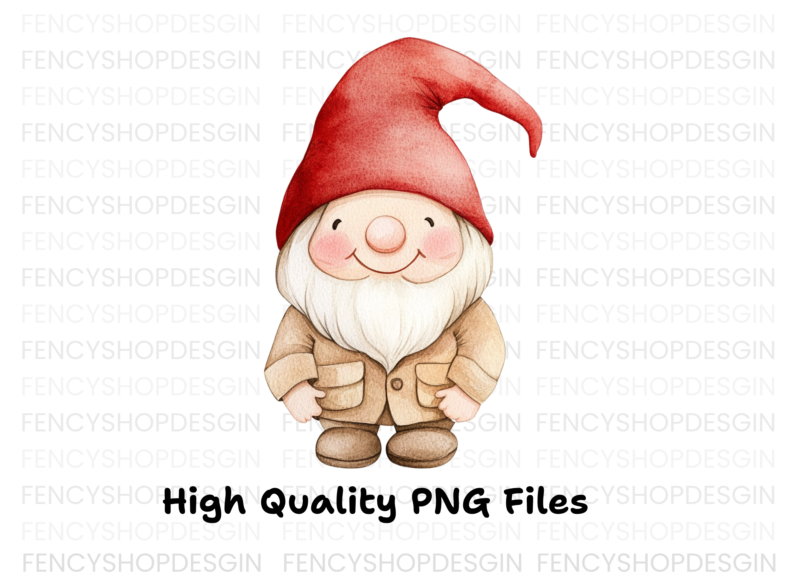 Adorable Red Hat Gnomes Clipart Bundle