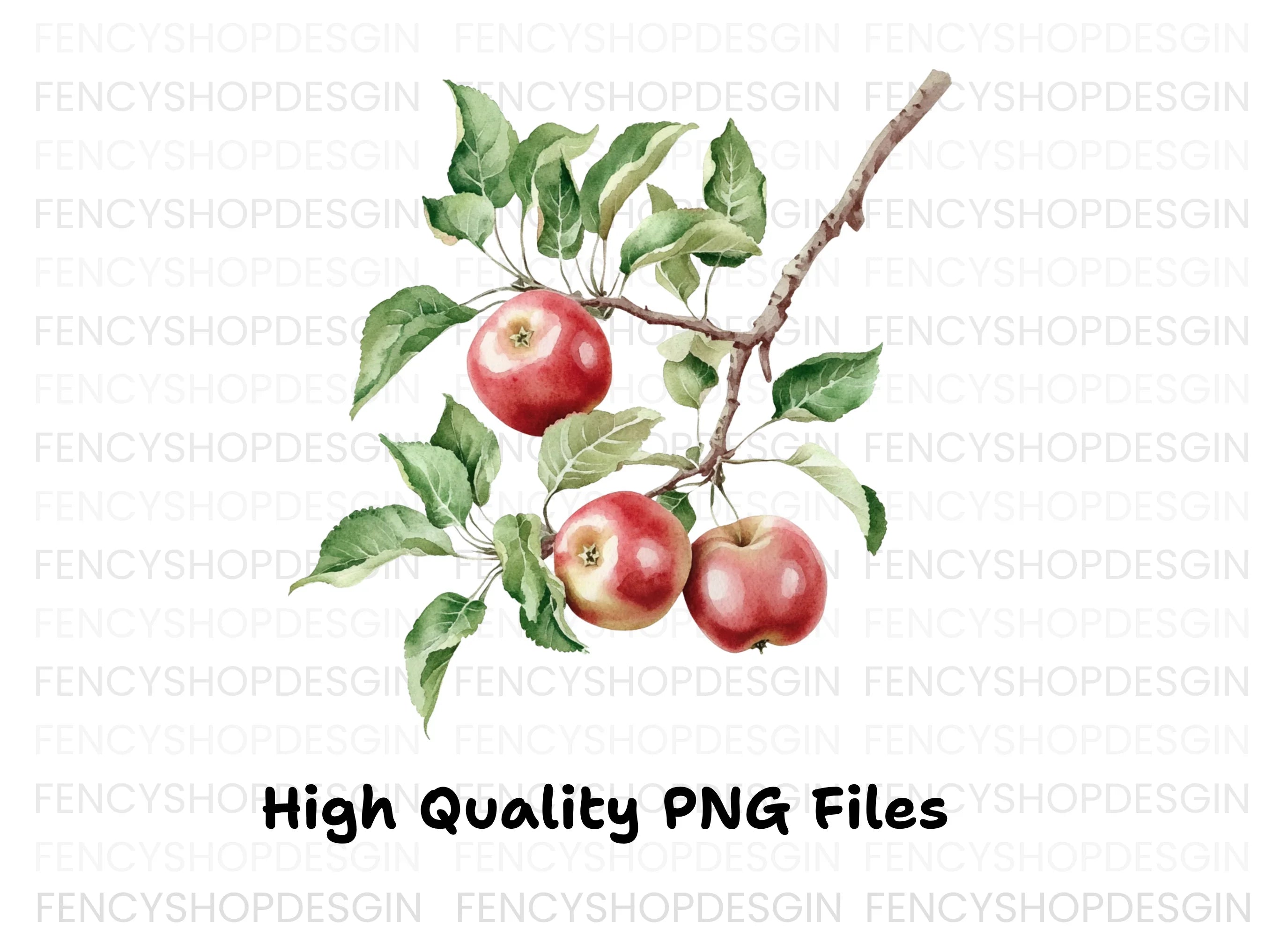 Apple Branches Clipart Bundle
