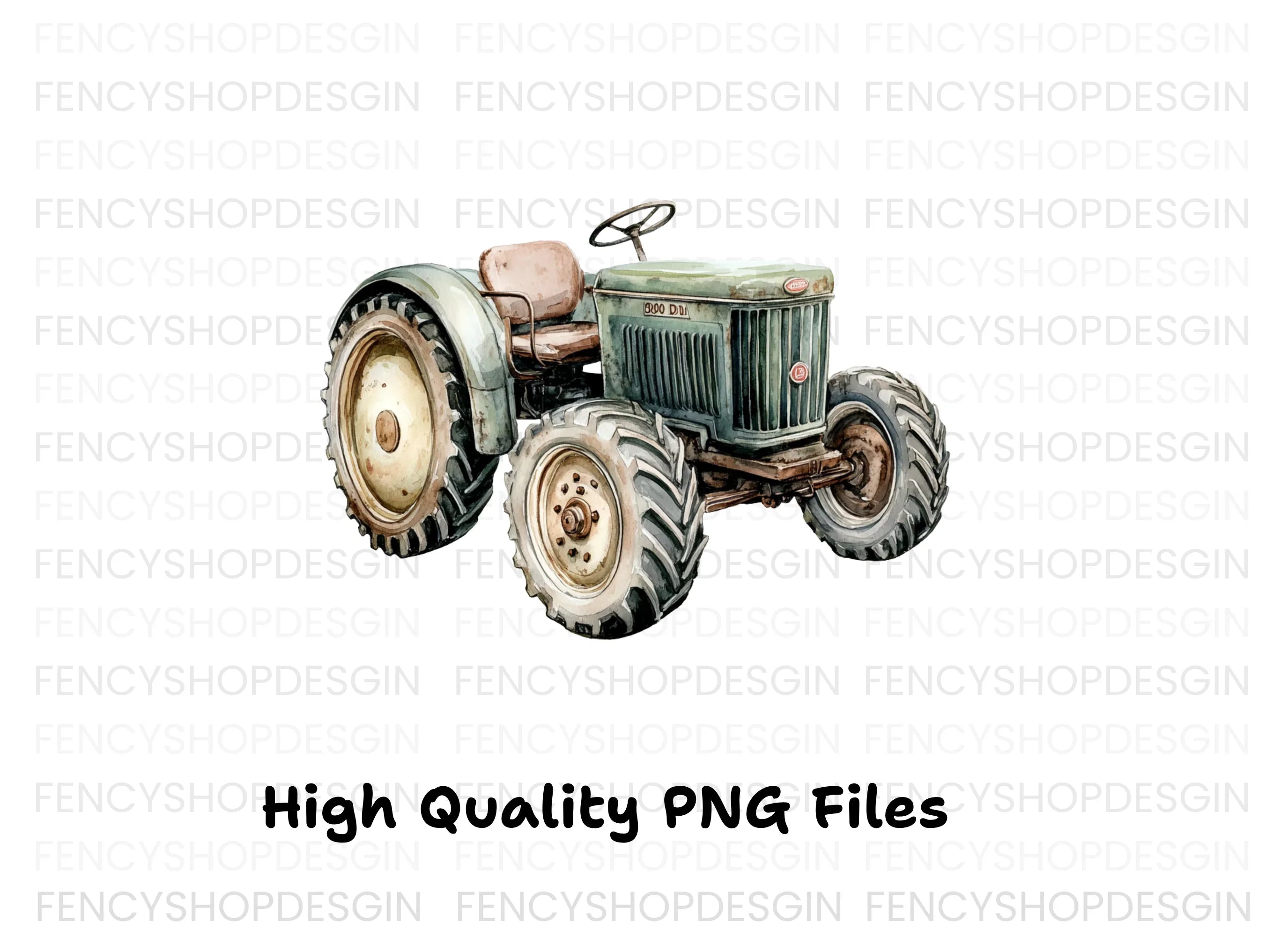 Vintage Farm Tractor Clipart Bundle