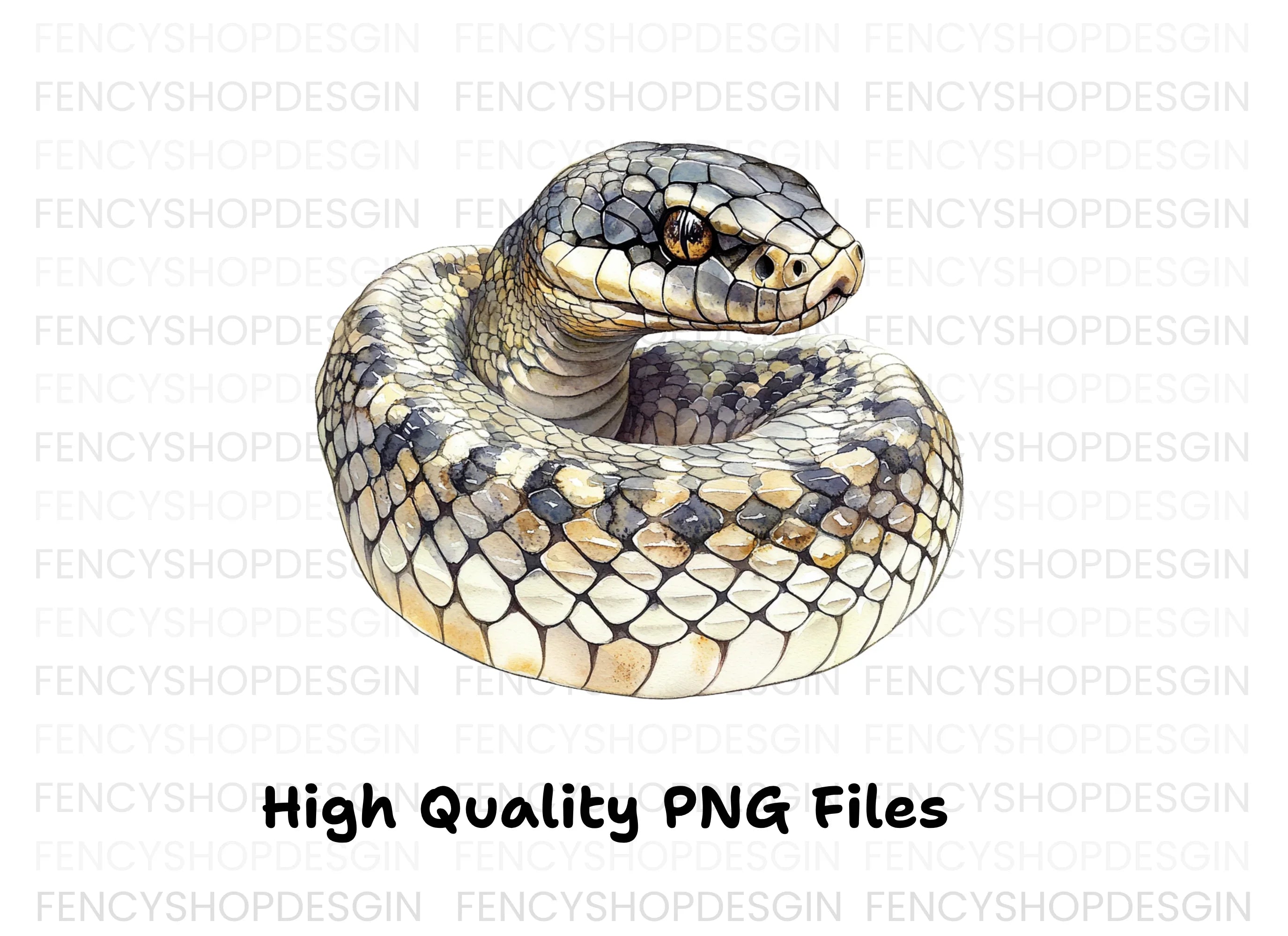 Realistic Snake Illustration Clipart Bundle
