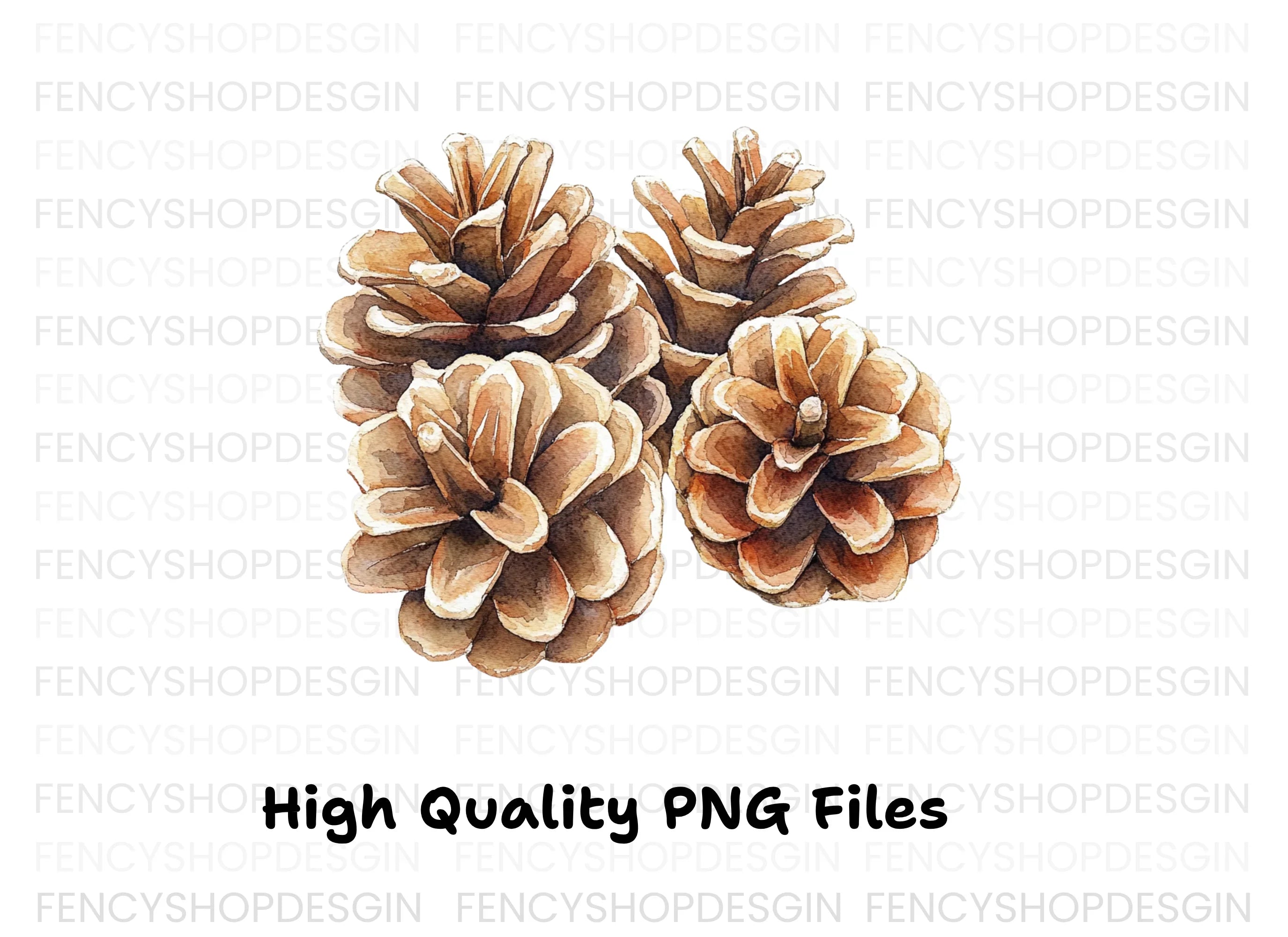 Pine Cones Clipart Bundle