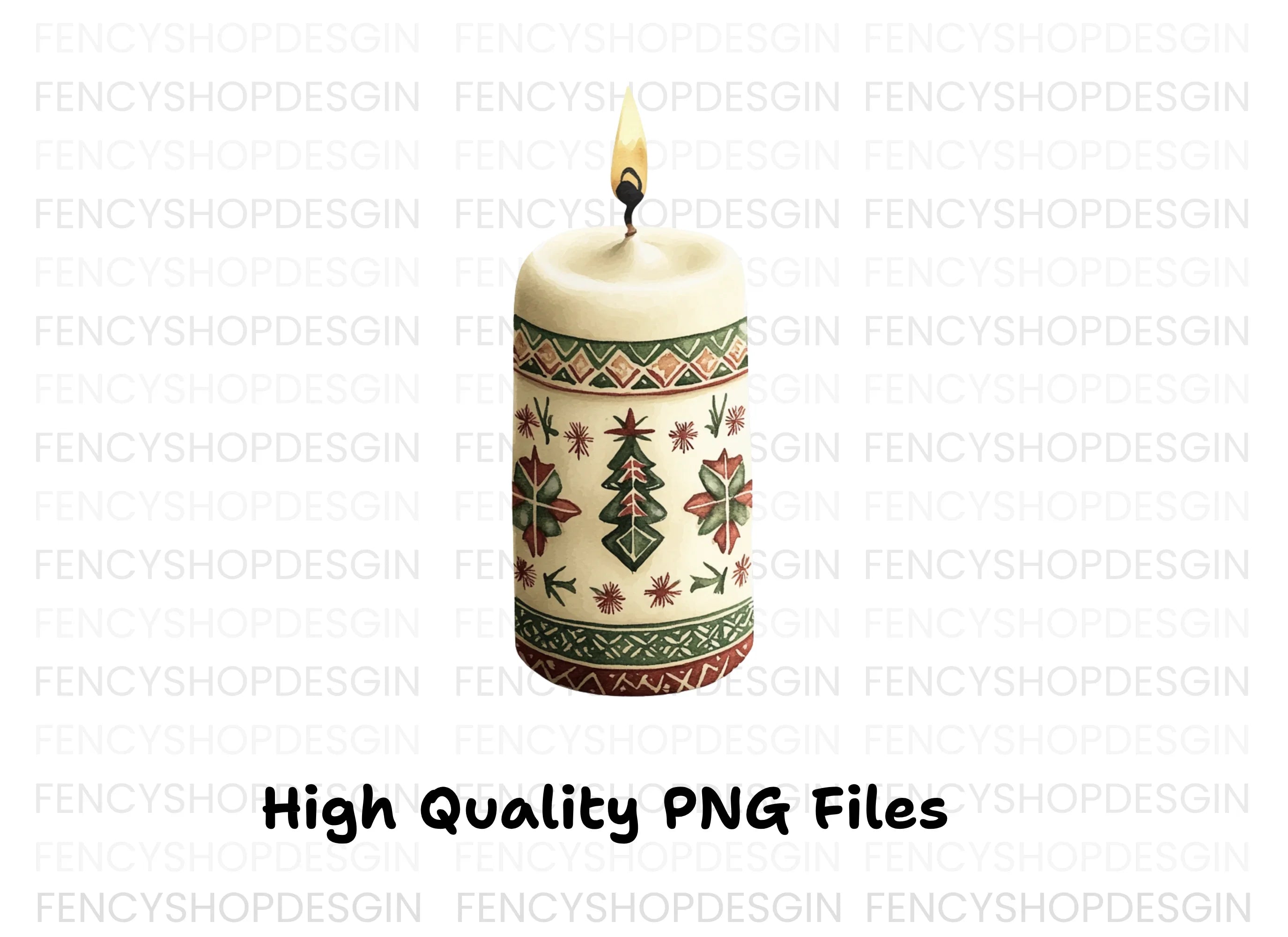 Festive Holiday Candle Clipart Bundle