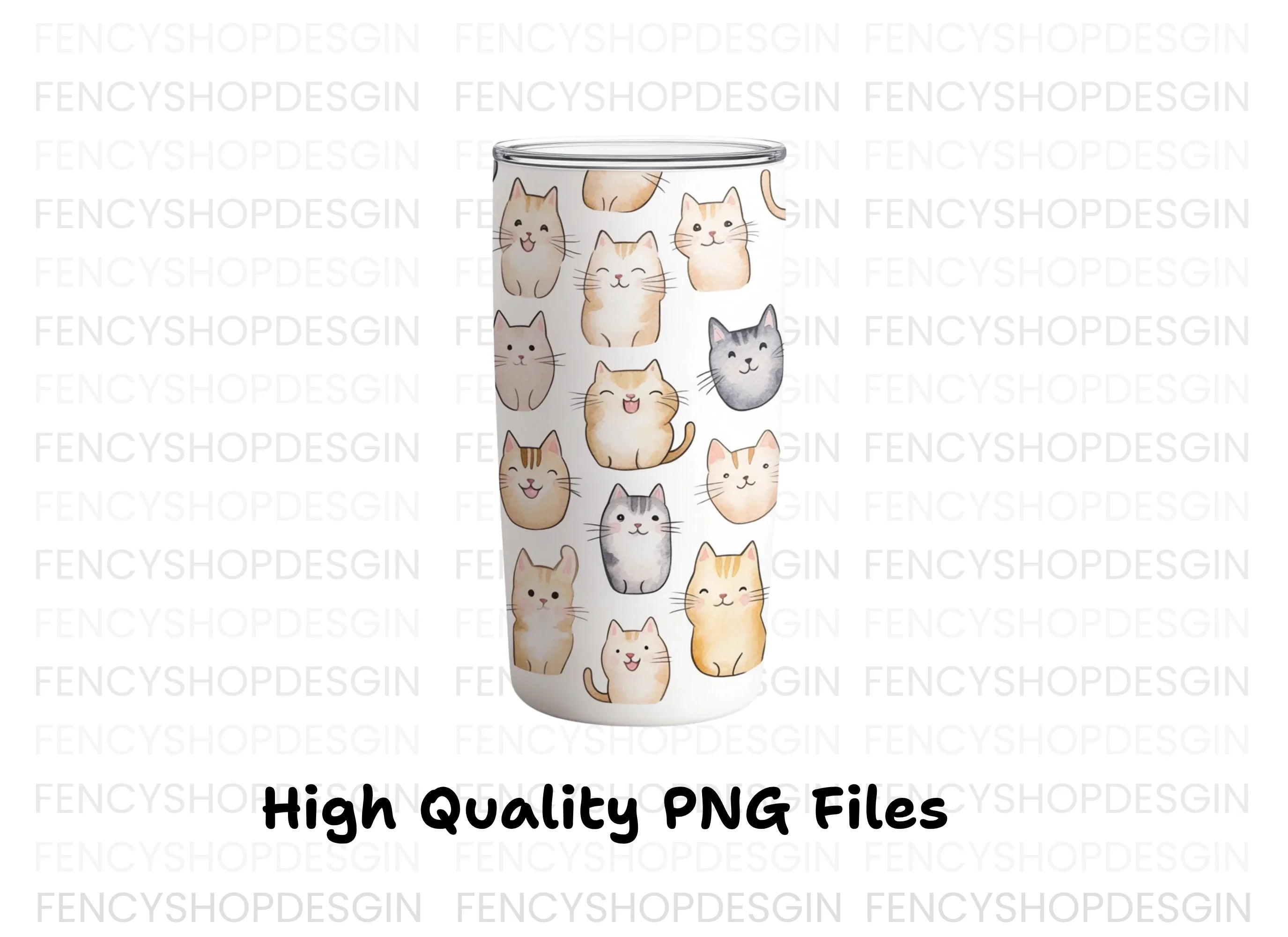 Cute Cat Faces Clipart Bundle
