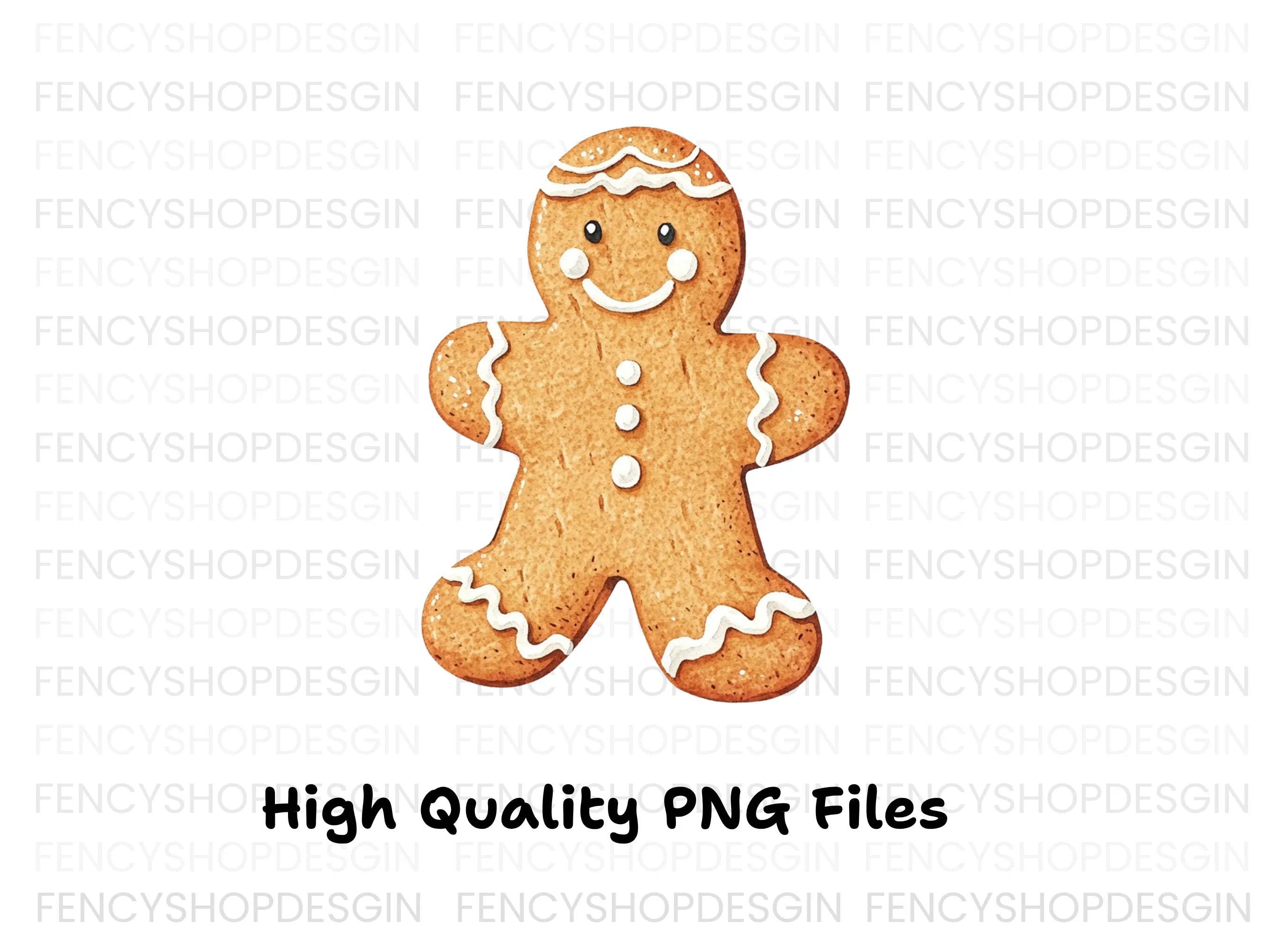 Cute Gingerbread Man Christmas Clipart Bundle