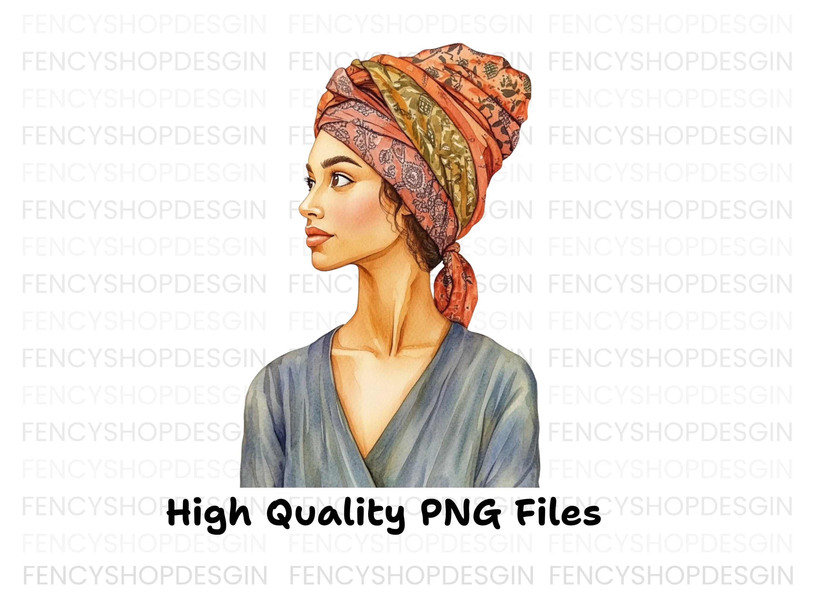 Elegant Women in Turban Clipart Bundle