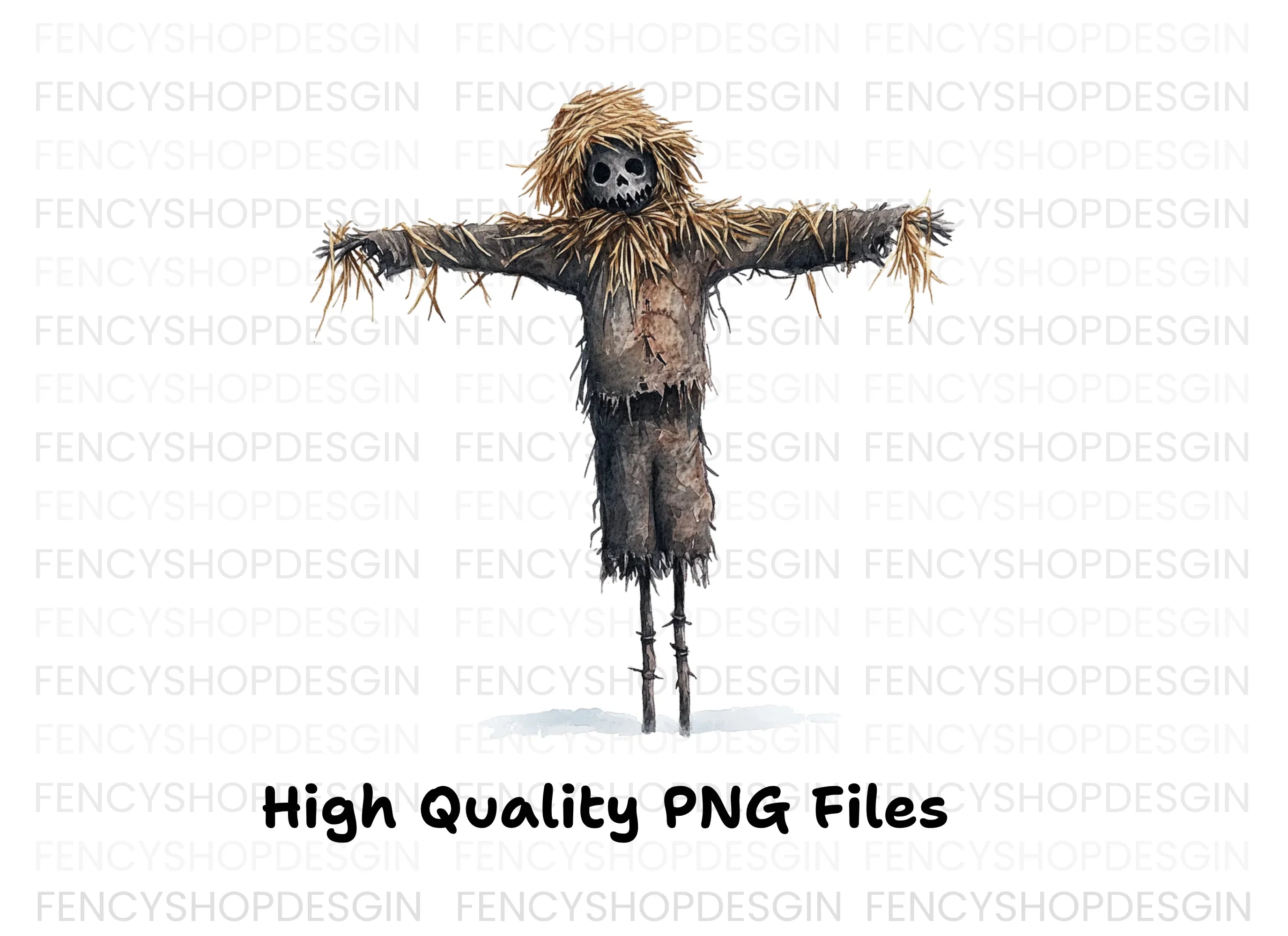 Rustic Scarecrow Autumn Decor Clipart Bundle