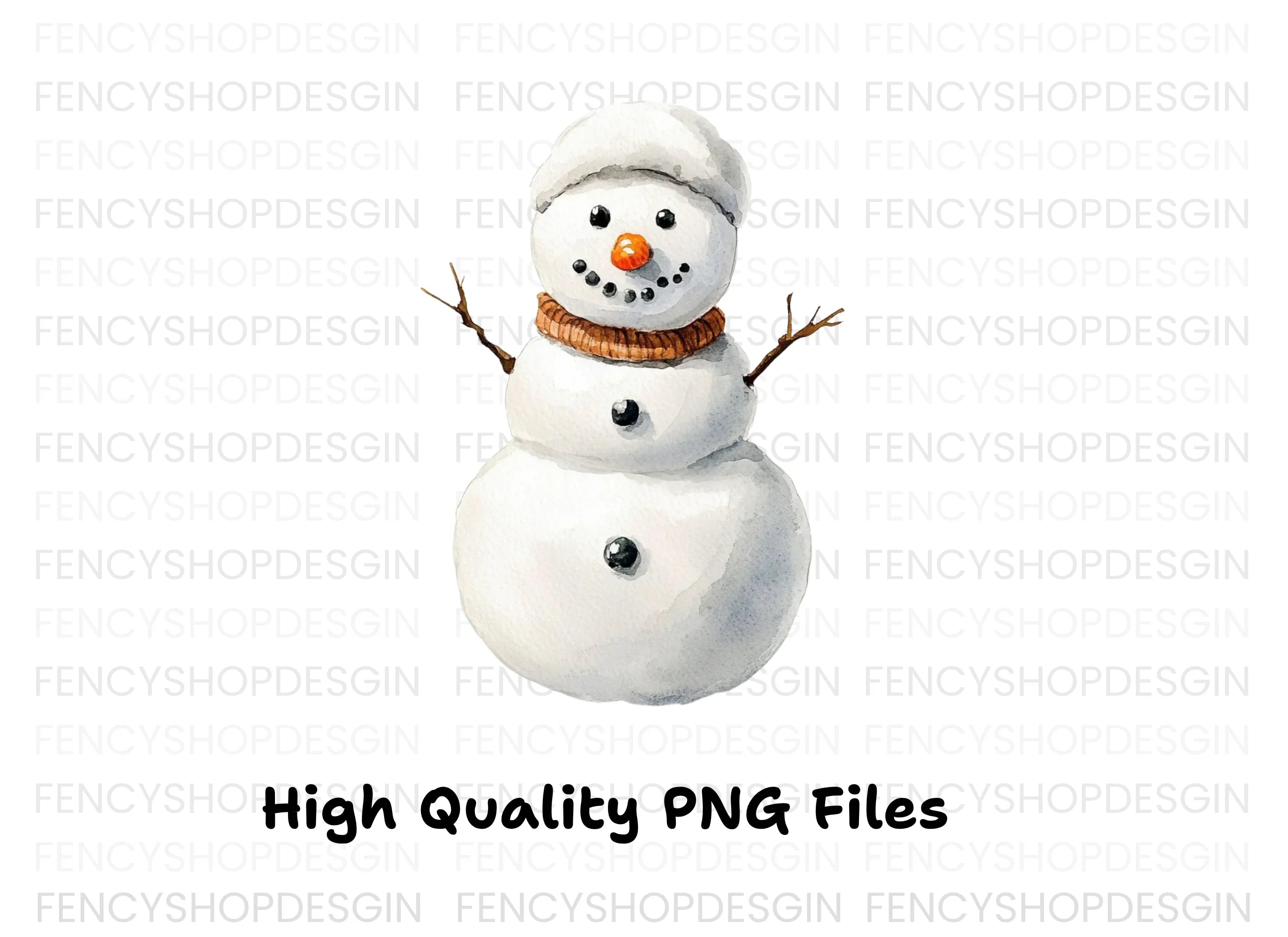 Cute Snowman Clipart Bundle