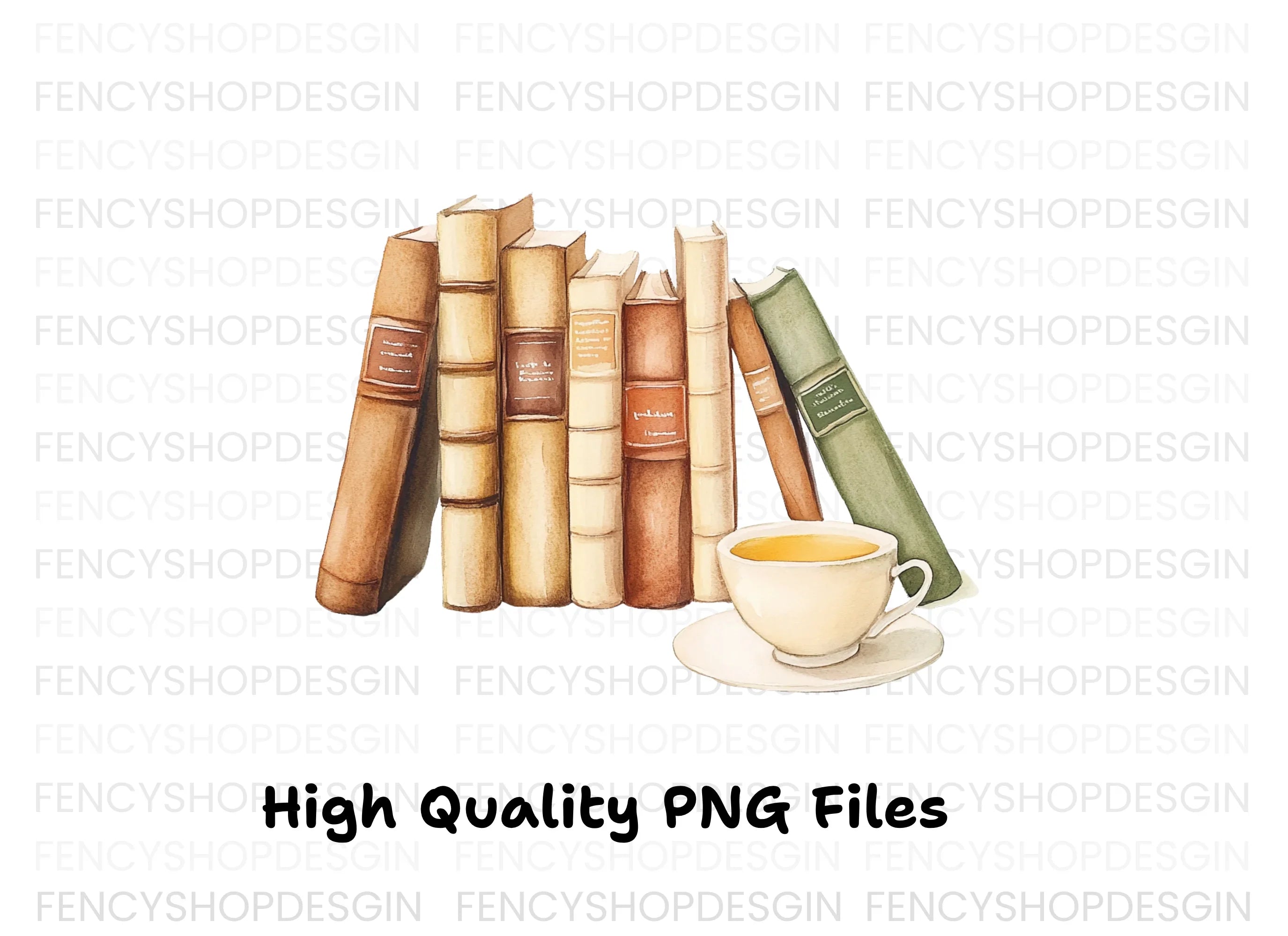 Books and Tea Clipart Bundle