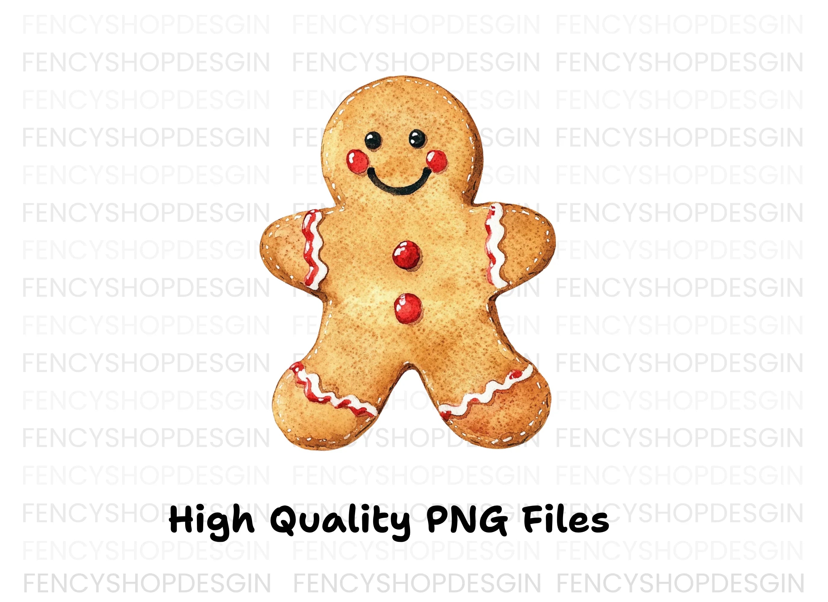 Happy Gingerbread Man Clipart Bundle