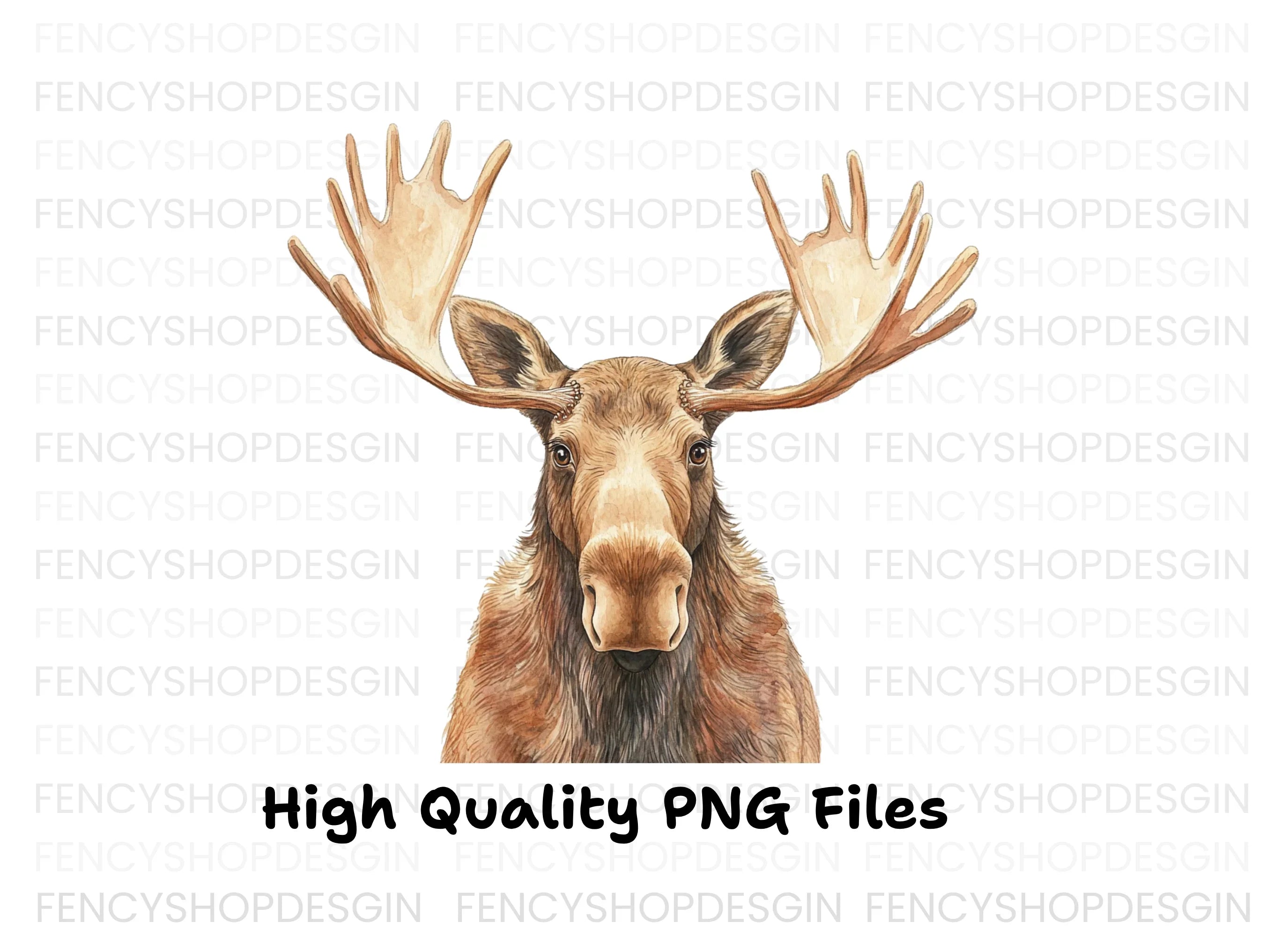 Majestic Moose Head Clipart Bundle