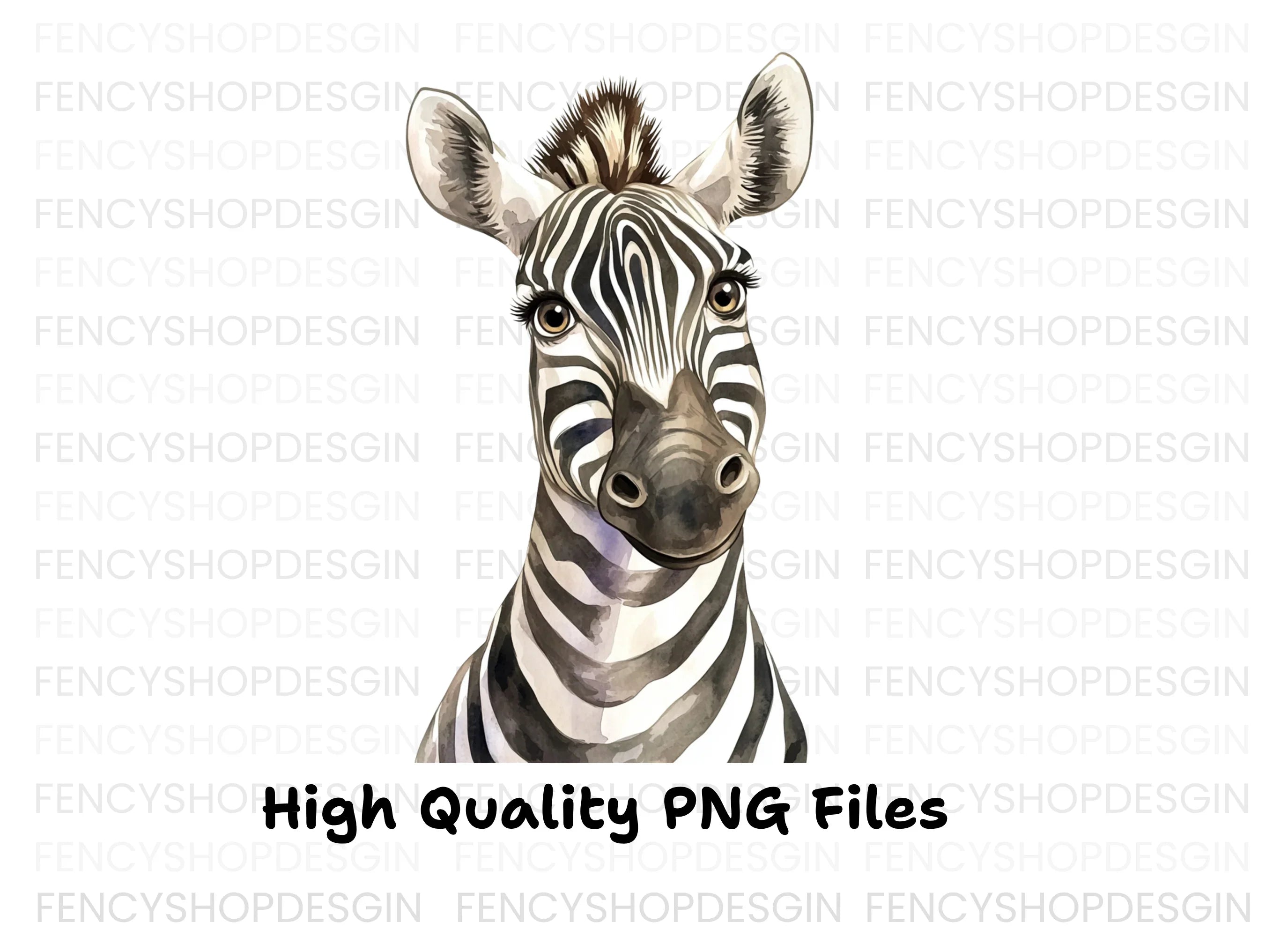 Cute Zebra Head Clipart Bundle