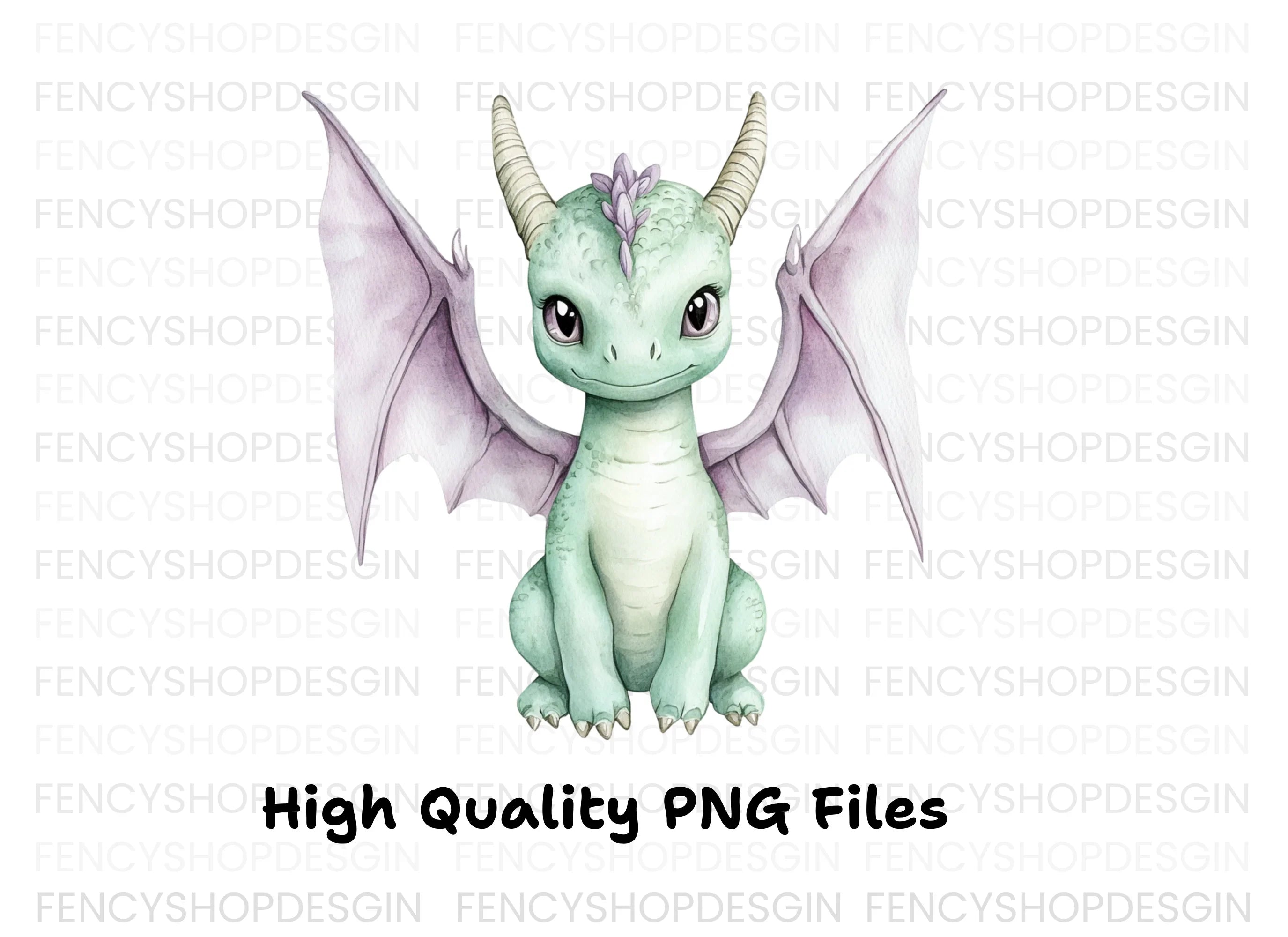 Cute Baby Dragon Clipart Bundle