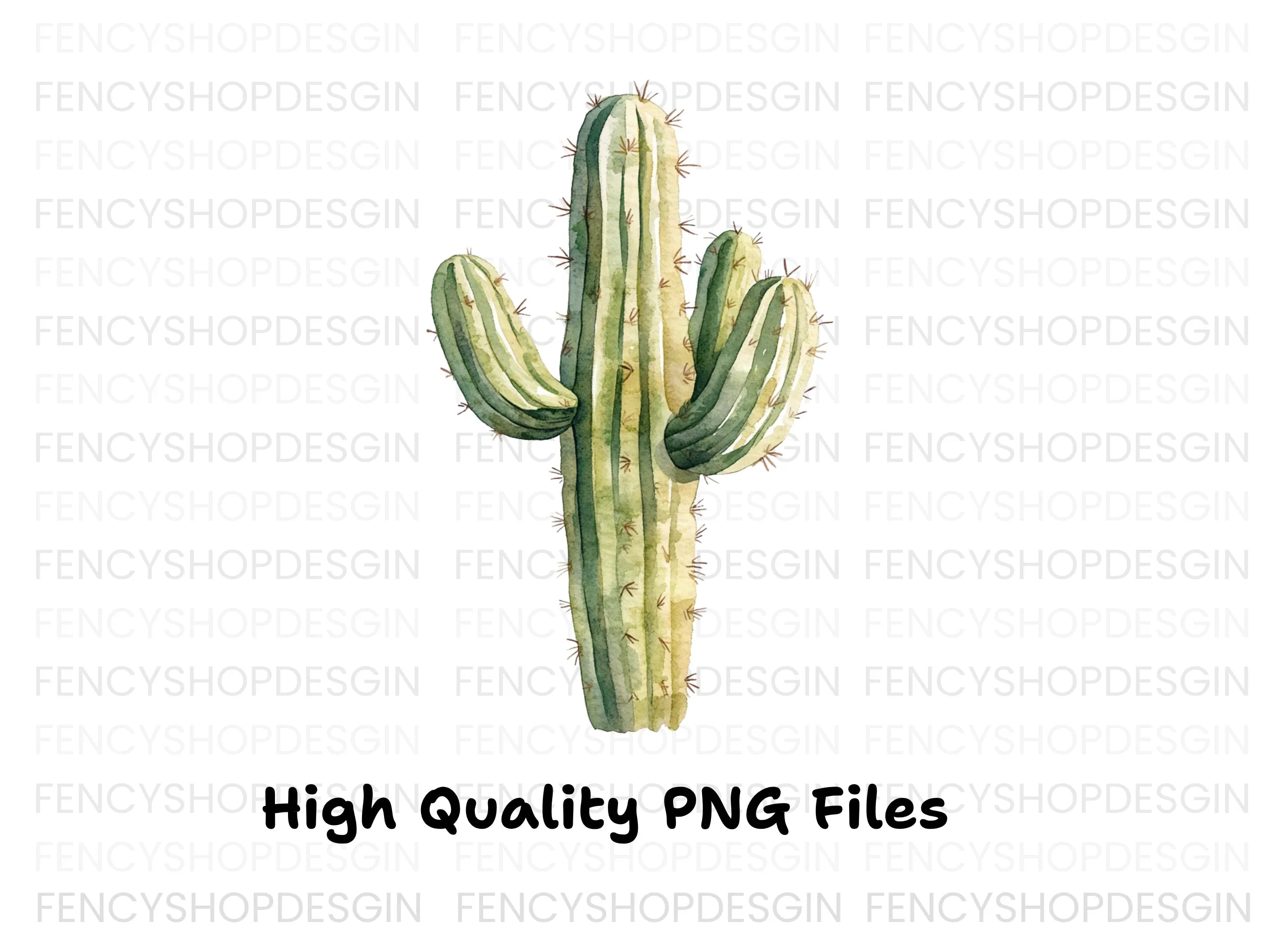 Saguaro Cactus Clipart Bundle