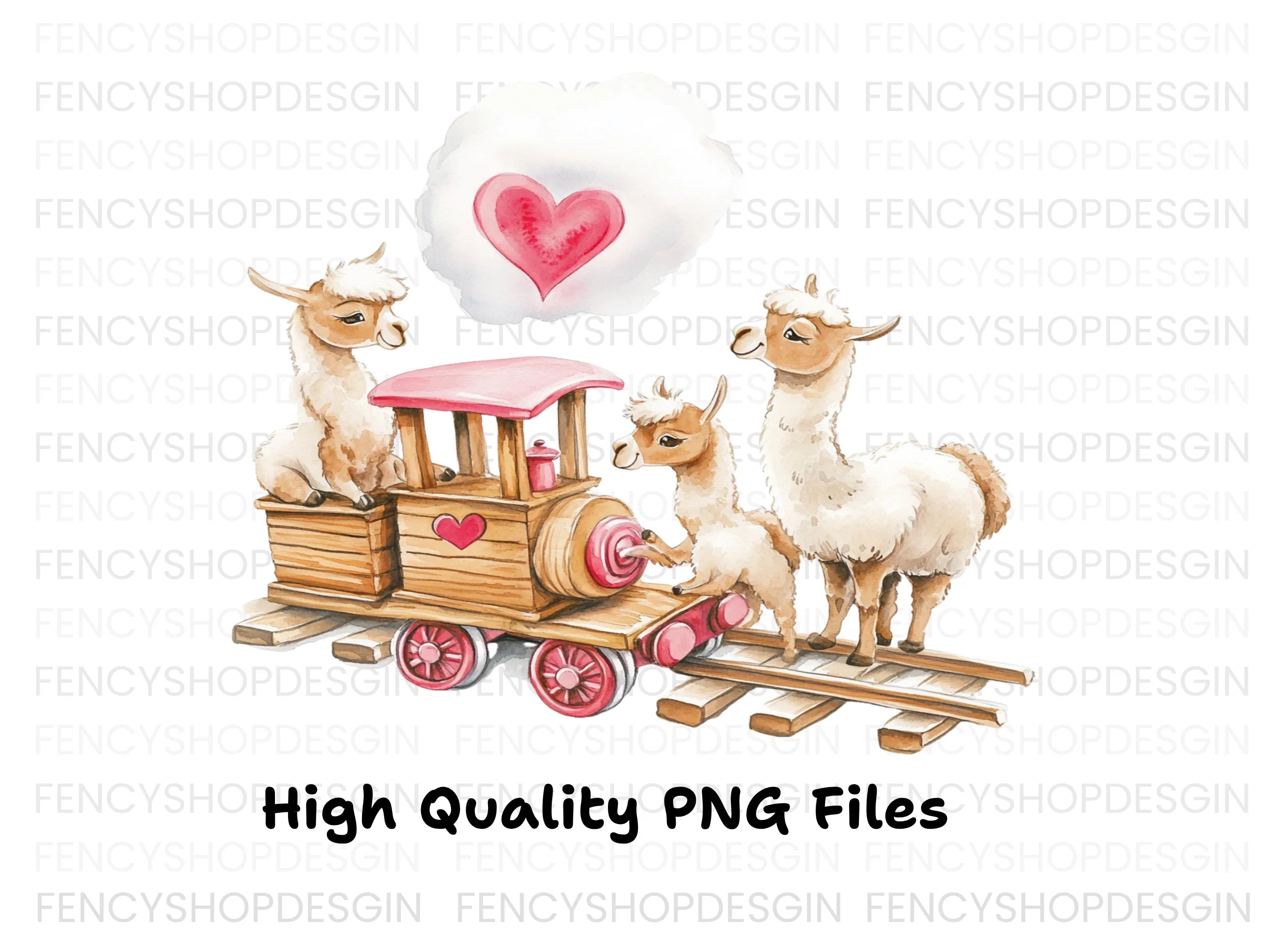 Llama Train Adventure Clipart Bundle