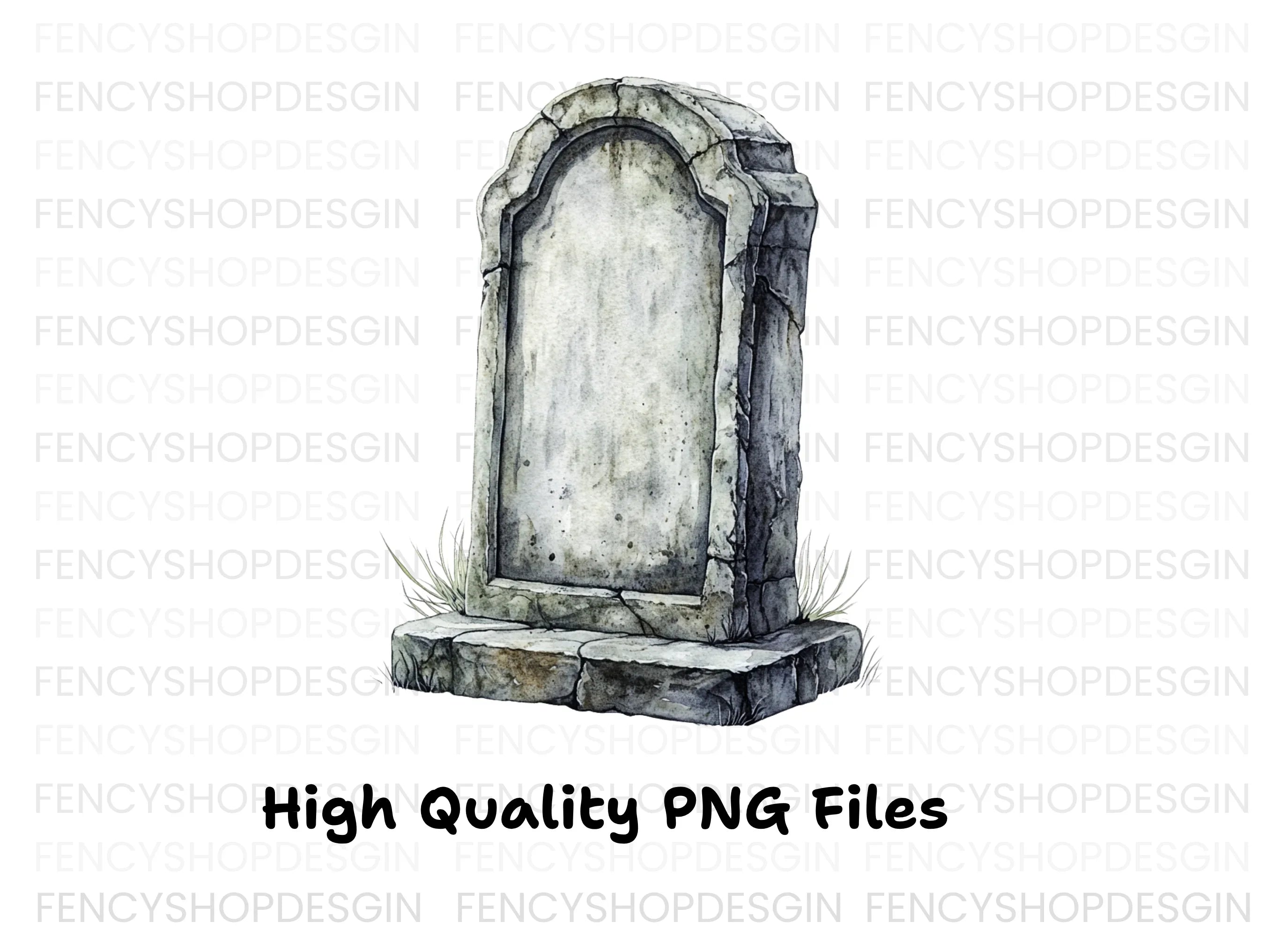 Old Gravestone Clipart Bundle
