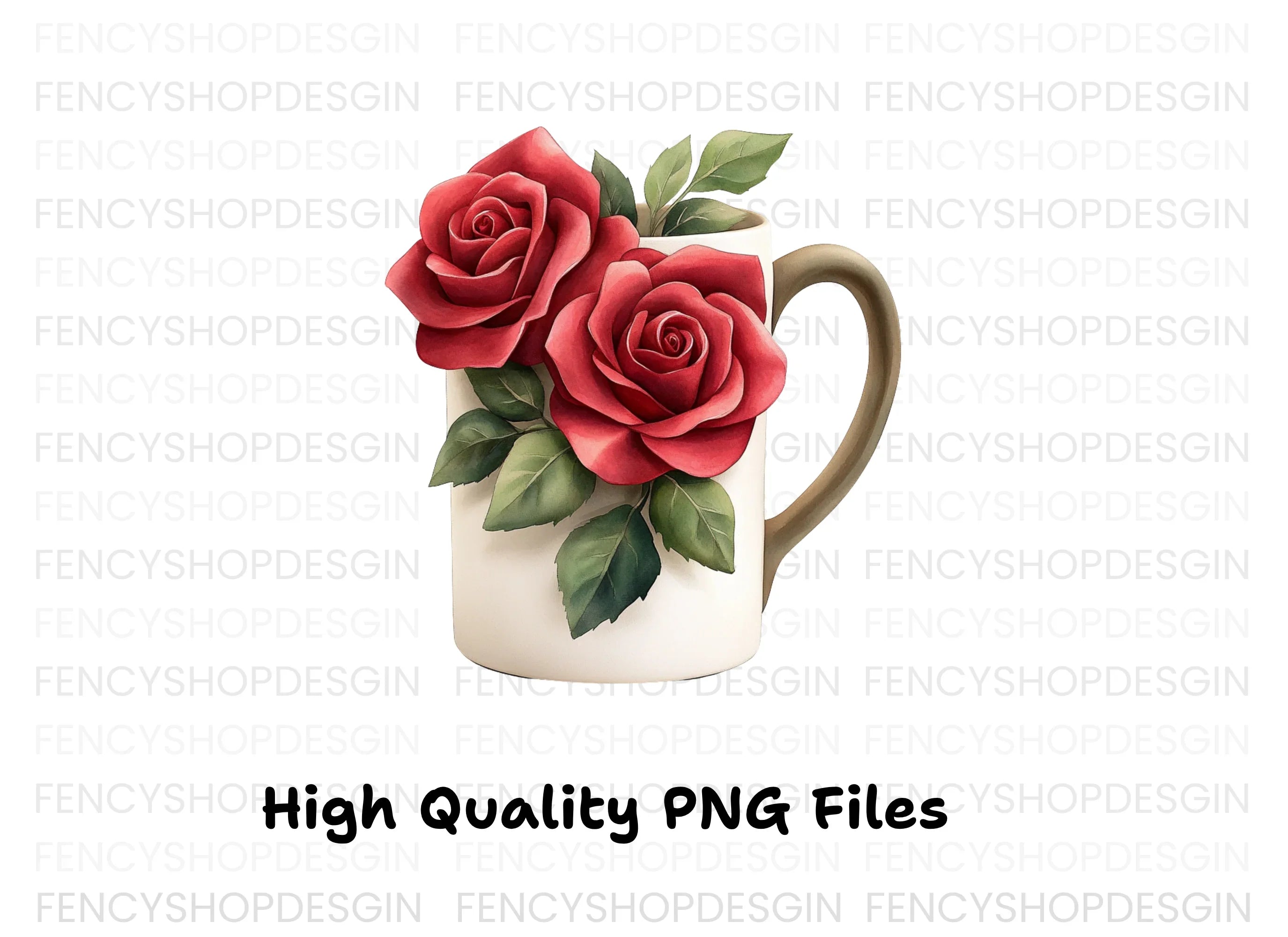 Charming Rose Decorated Clipart Bundle