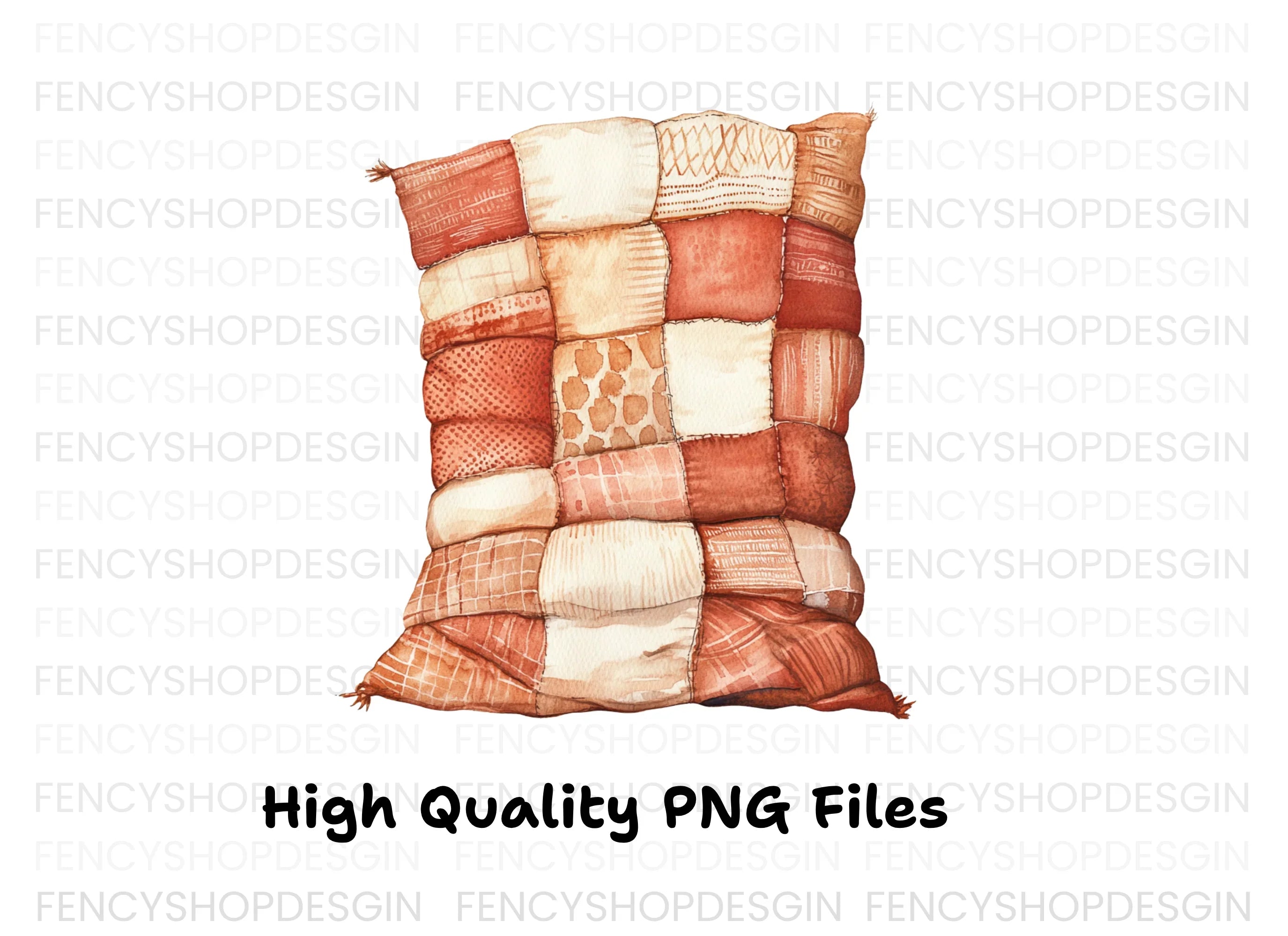 Cozy Patchwork Pillow Clipart Bundle