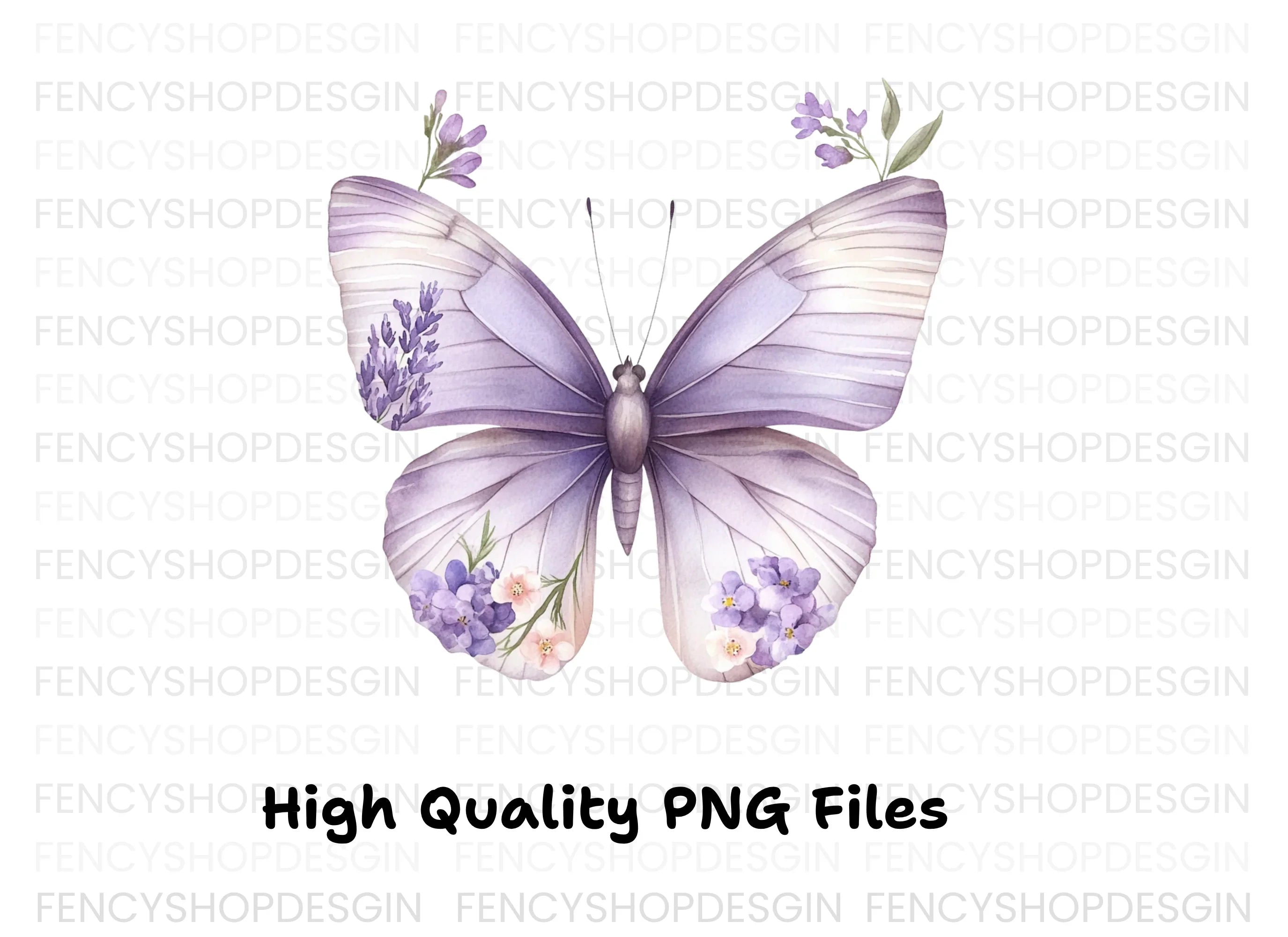 Butterfly Floral Wings Clipart Bundle