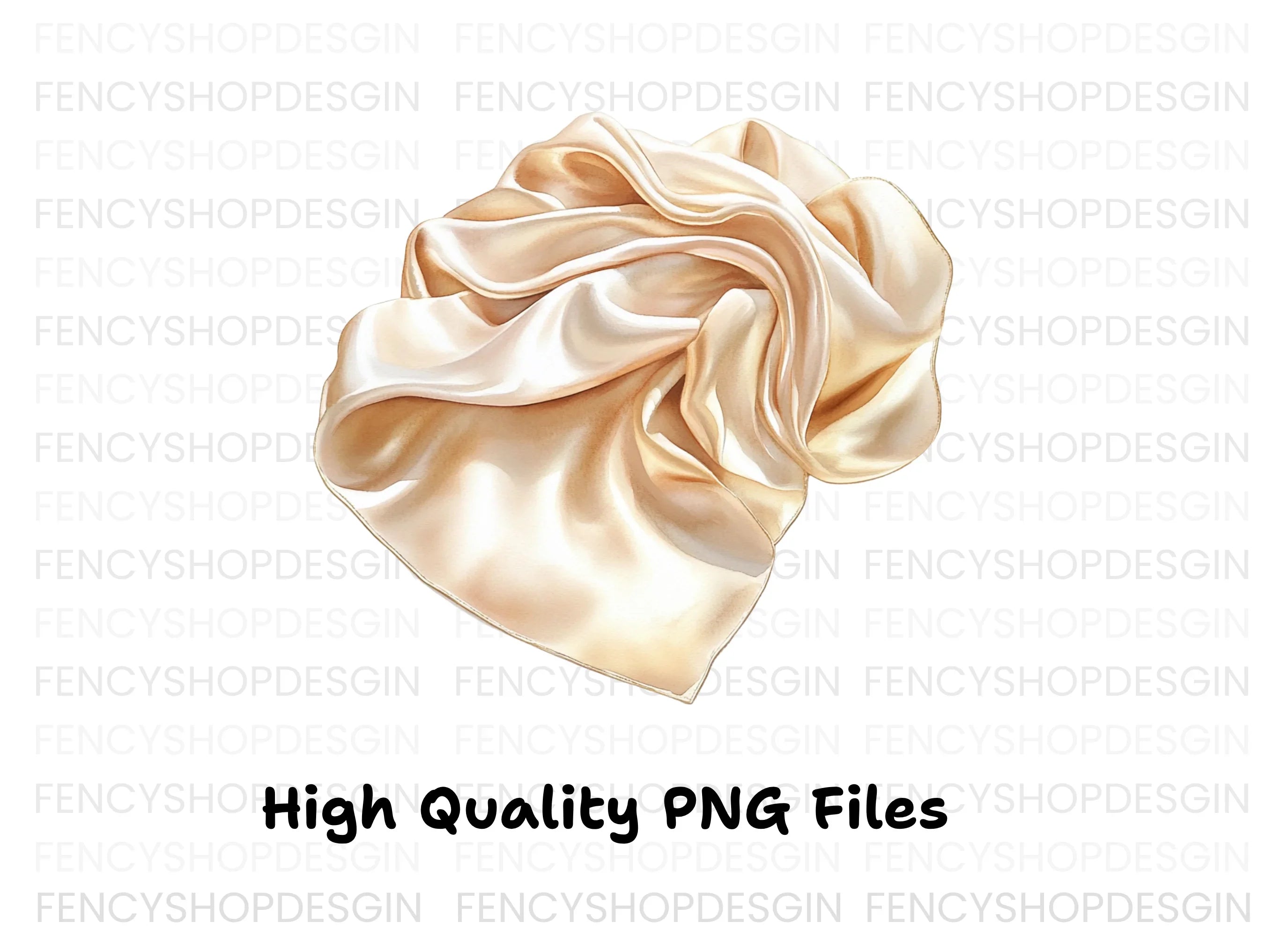 Elegant Flowing Silk Fabric Clipart Bundle