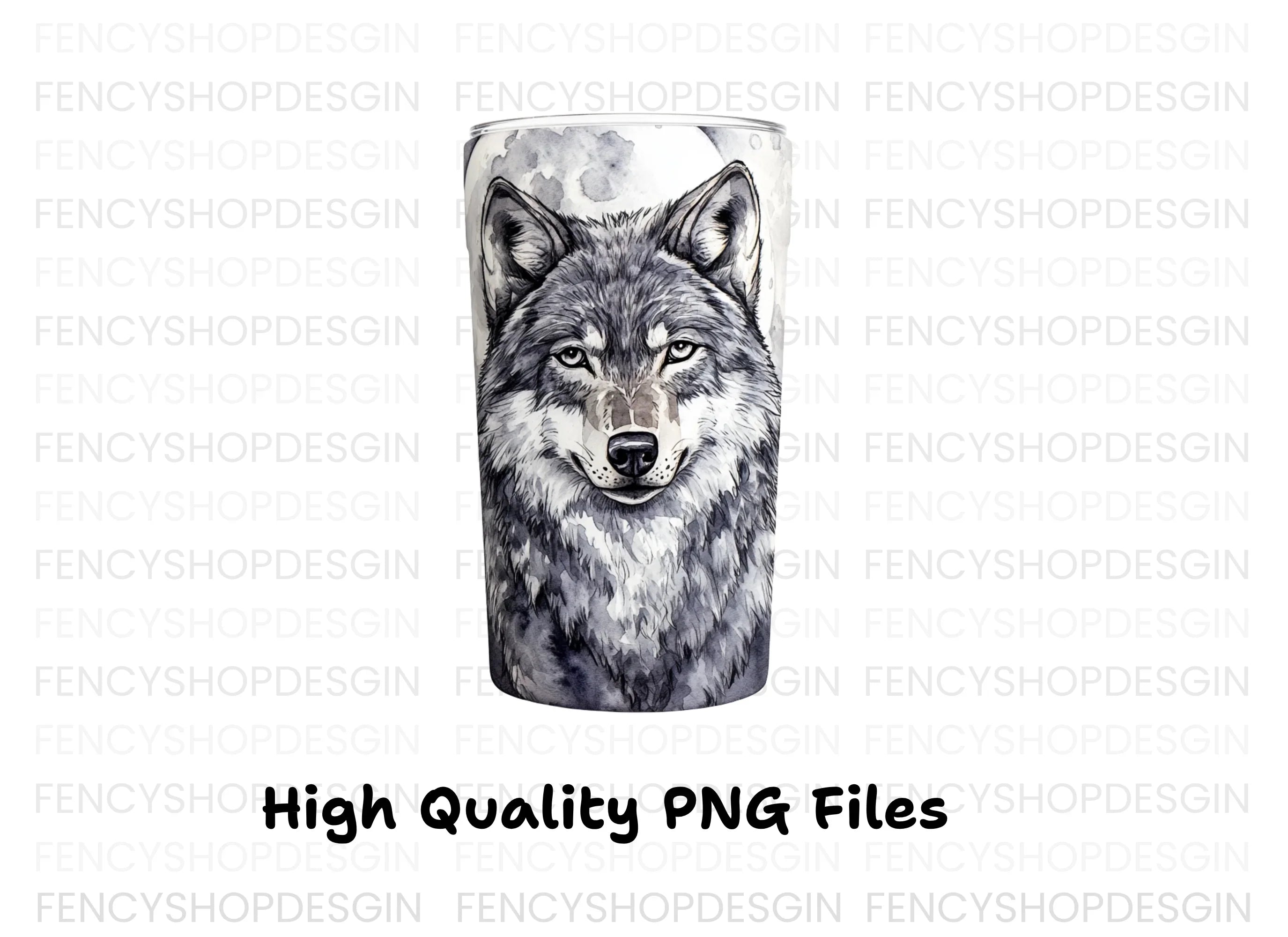 Wolf Tumbler Clipart Bundle