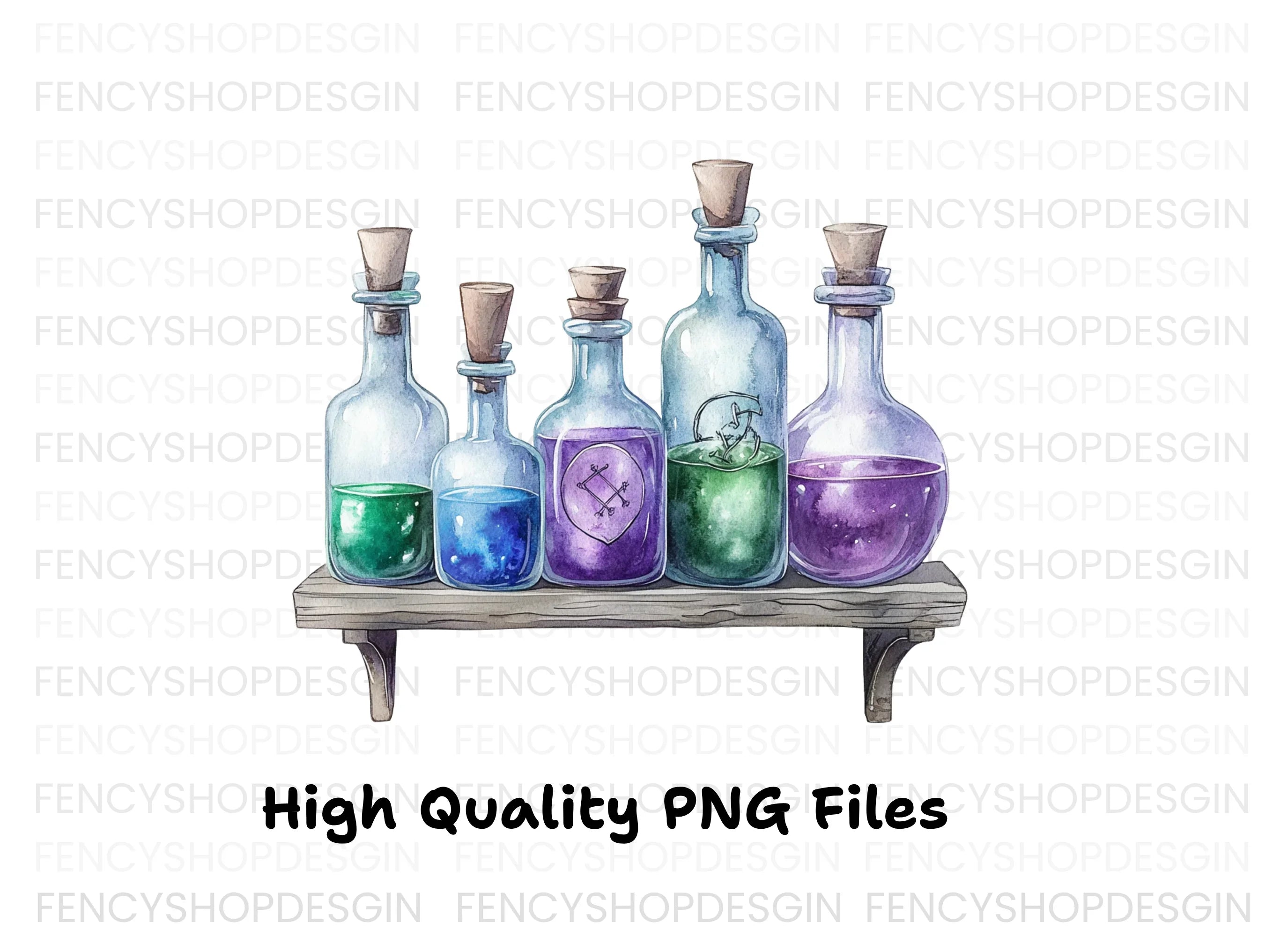 Potion Bottles Clipart Bundle