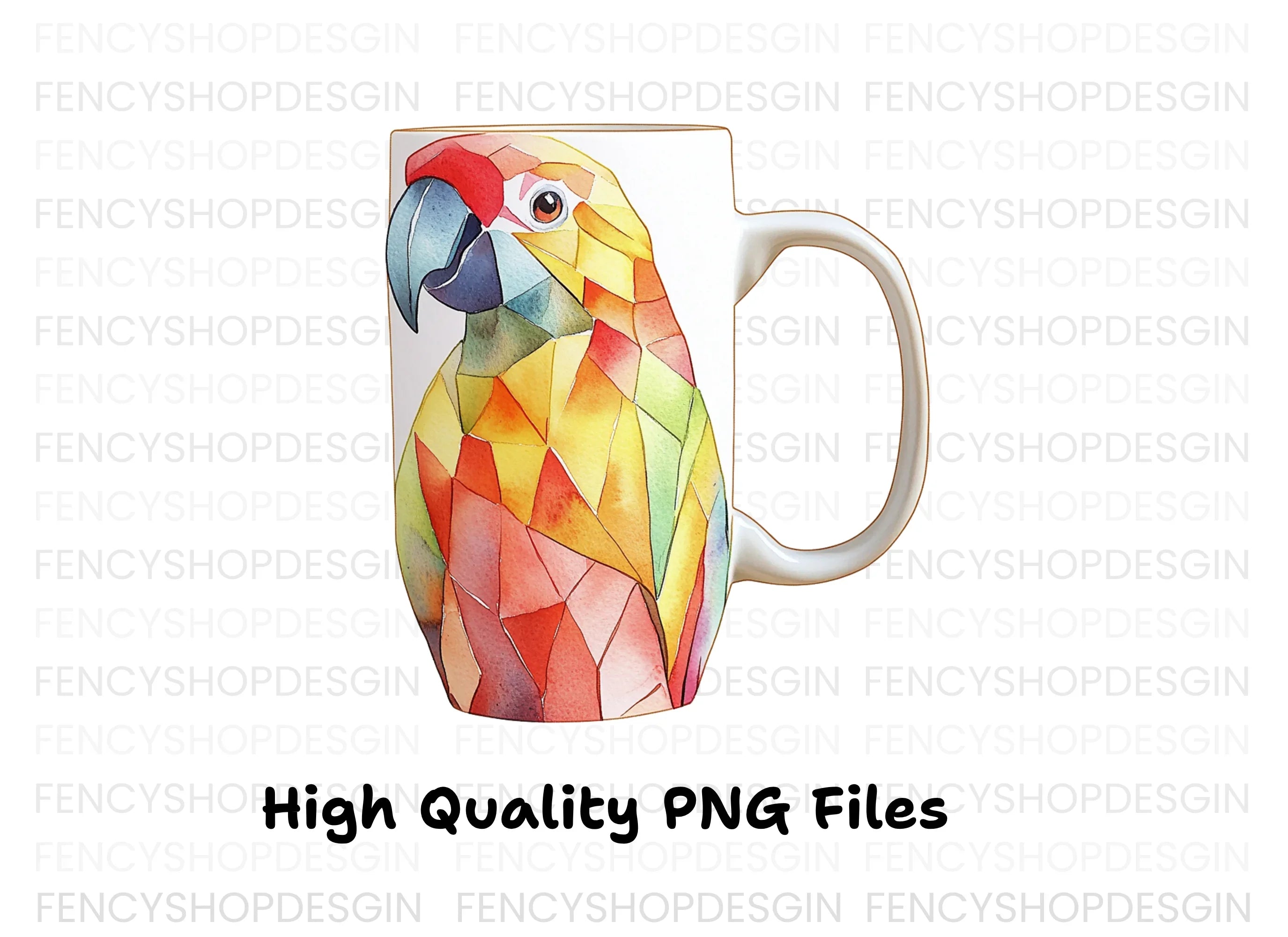 Geometric Parrot Clipart Bundle