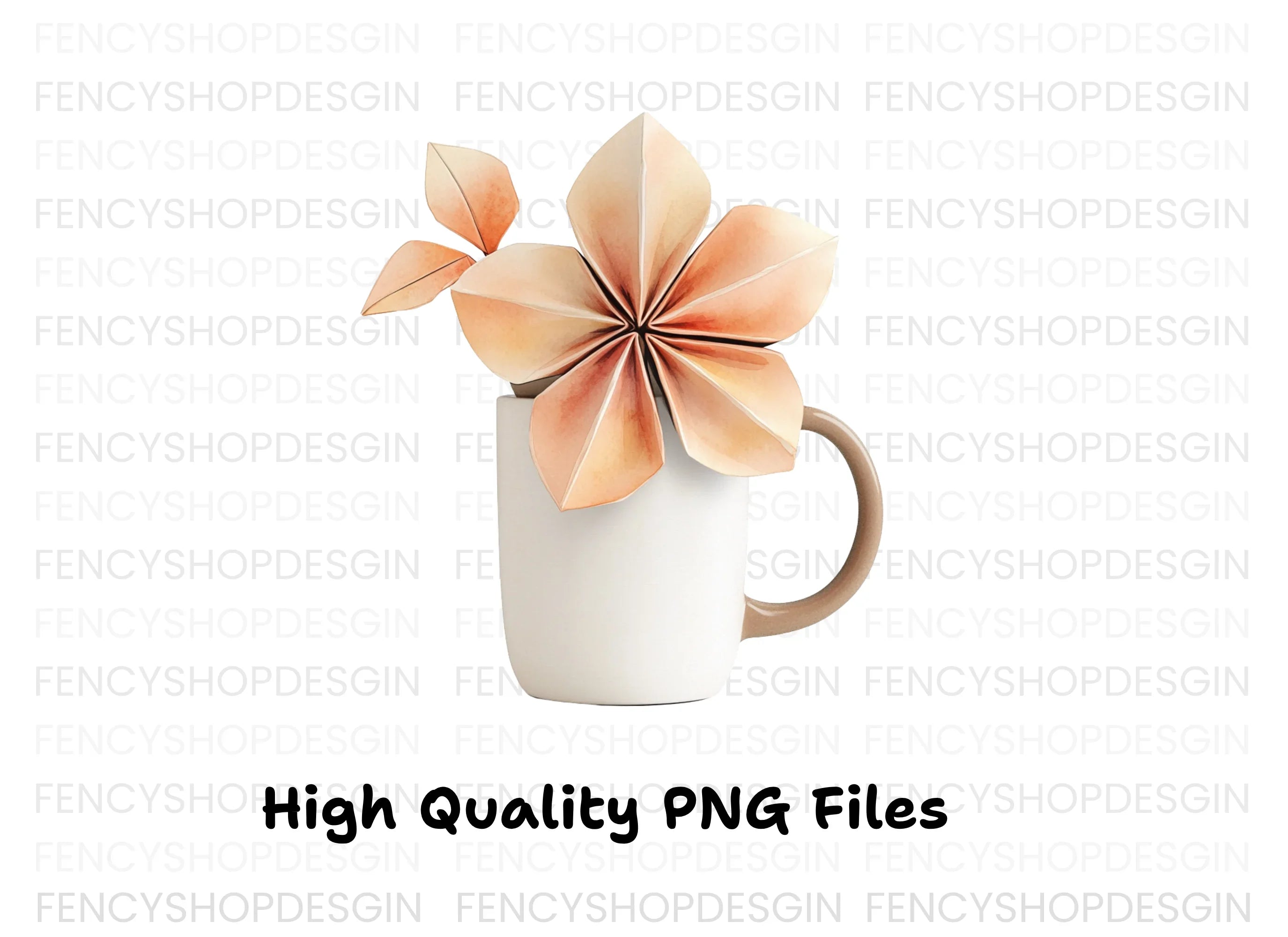 Origami Flower Clipart Bundle