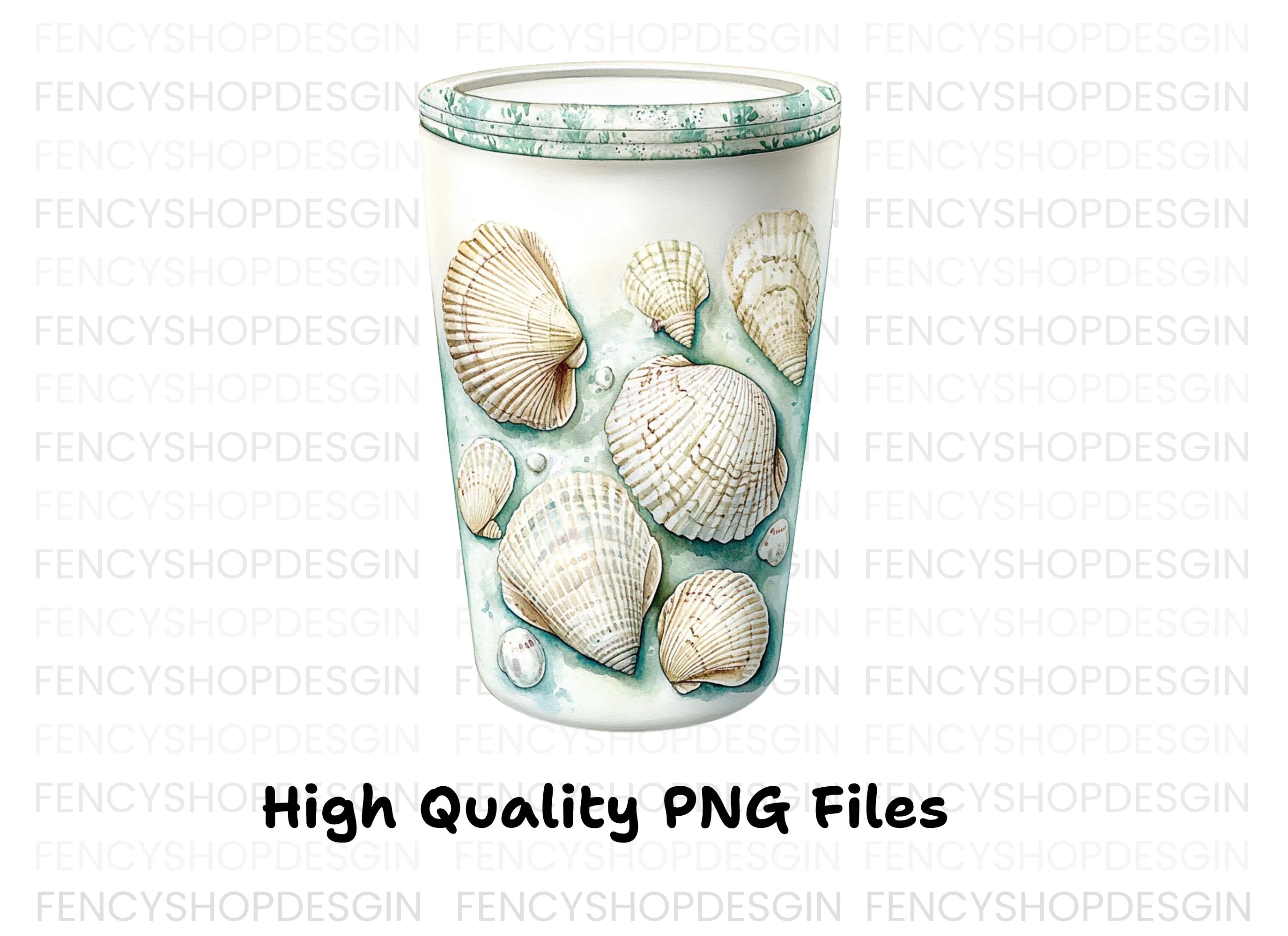 Underwater Seashells Tumbler Clipart Bundle