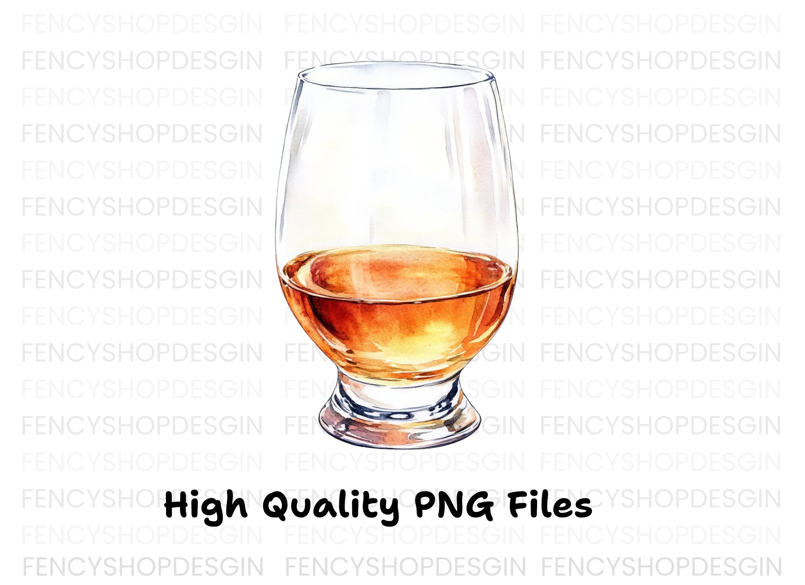Whiskey Glass Clipart Bundle