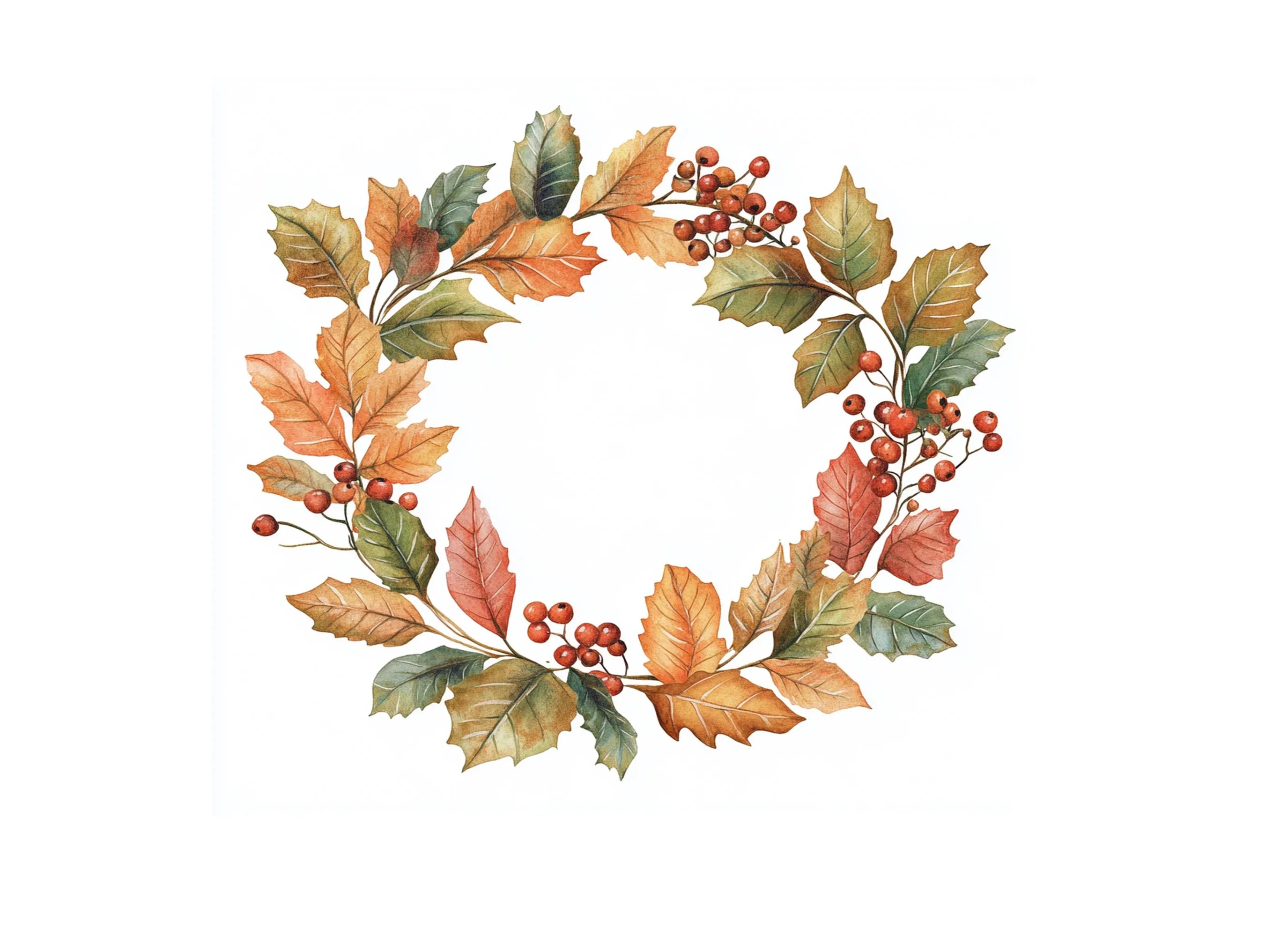 Autumn Wreath Clipart Bundle