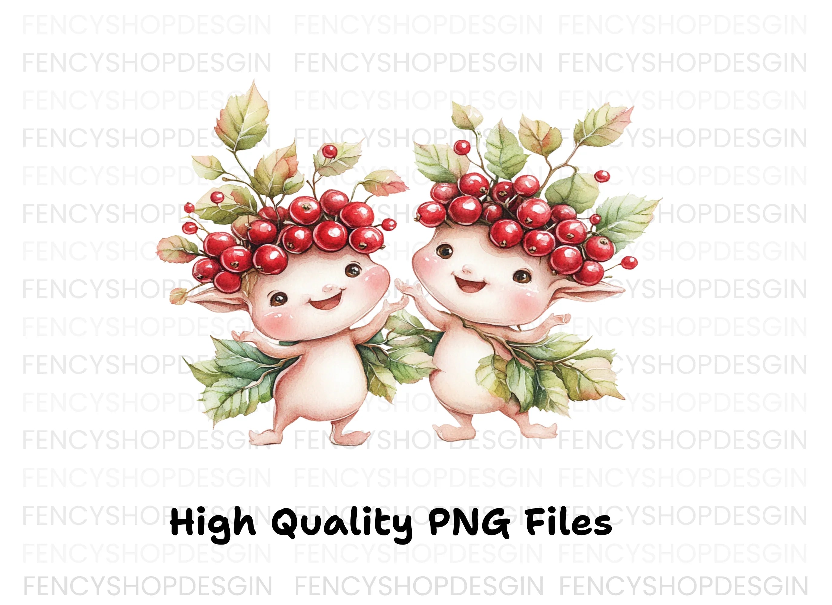 Cute Berry Fairies Clipart Bundle